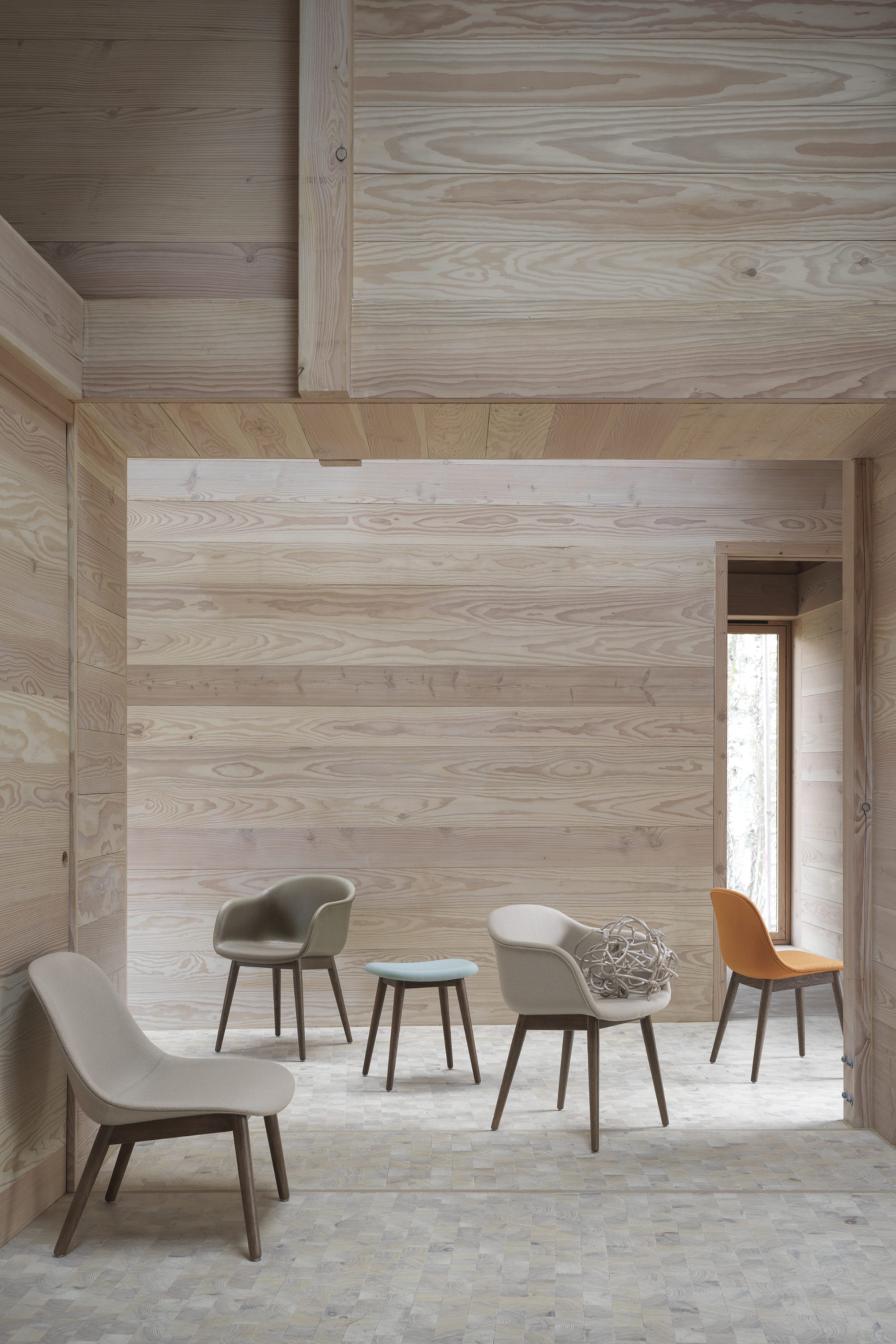 Fiber Side Chair Ocean/Oak