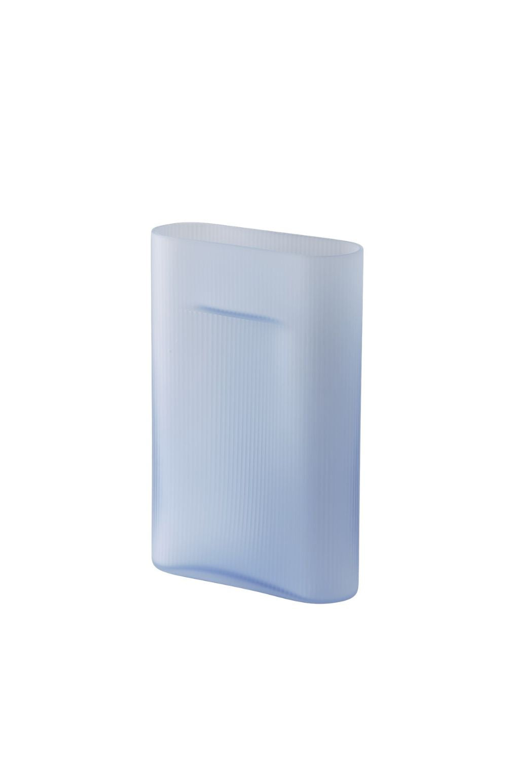 Ridge halványkék üveg váza 35 cm