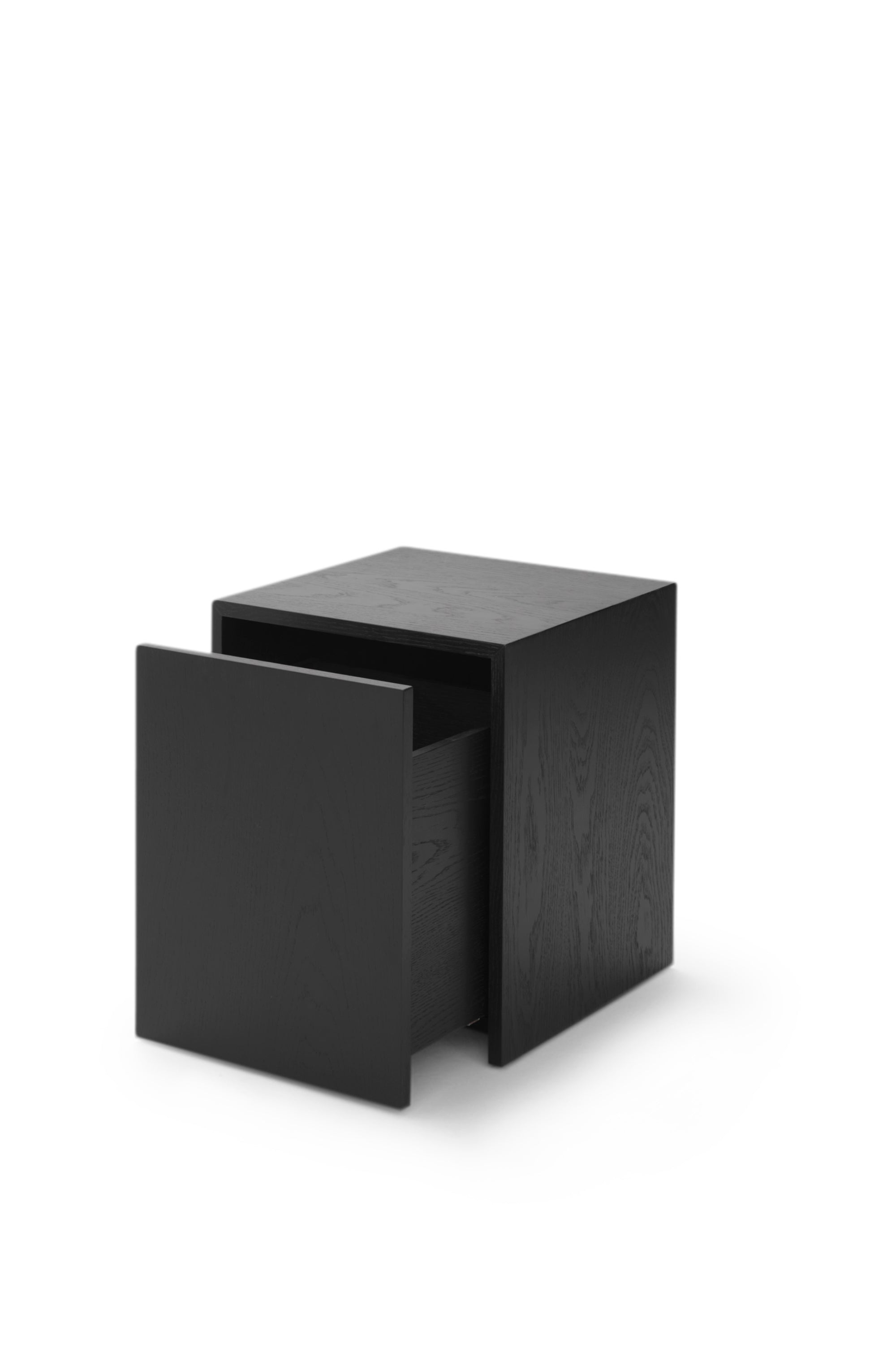 Mass Black Side Table with Drawer
