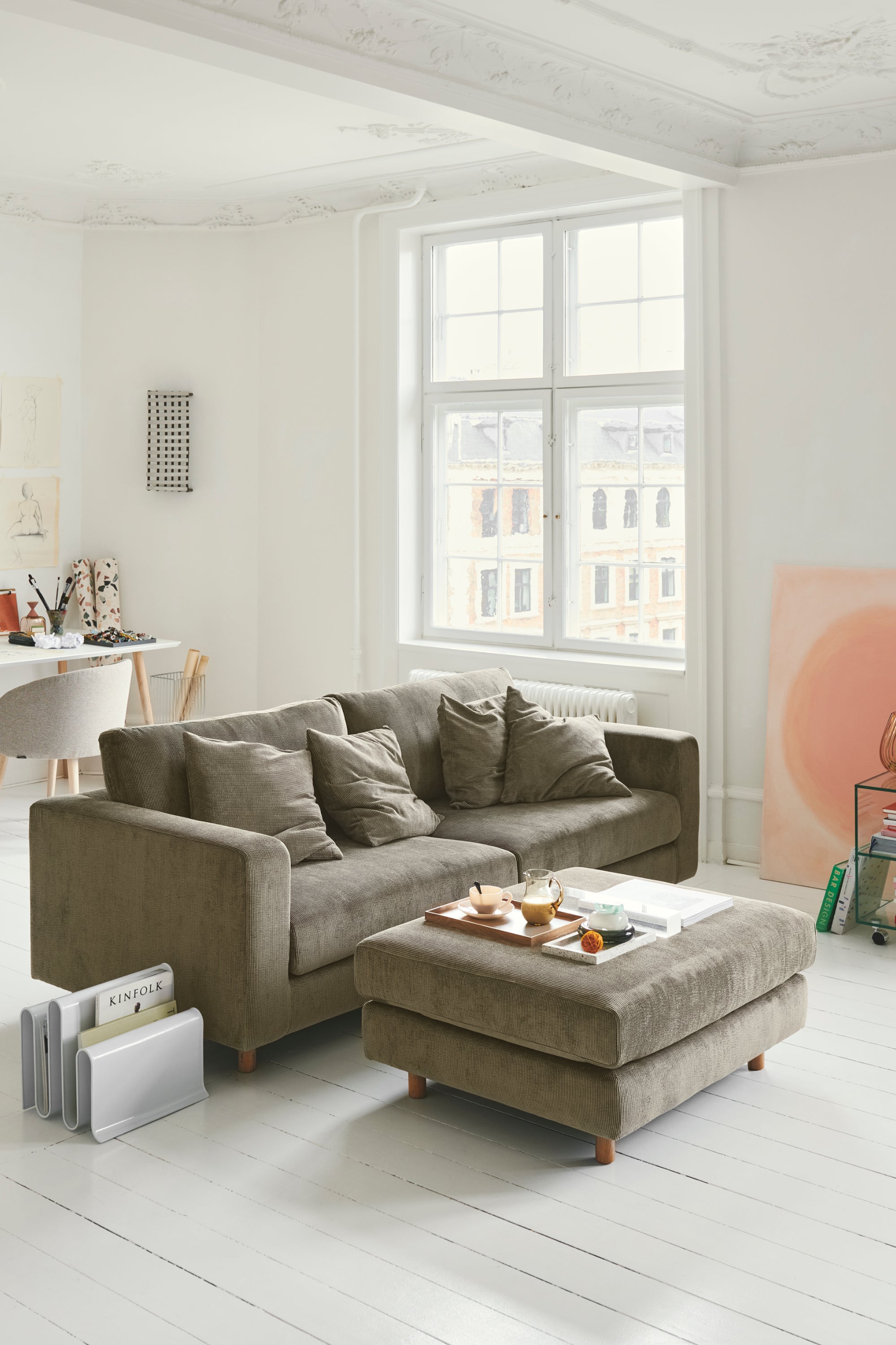 Inez párna 50x50 Free Sage