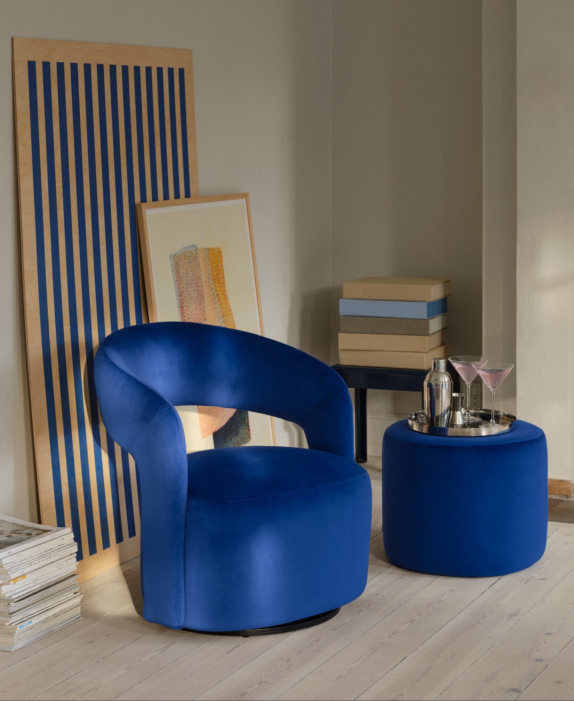 Judi Velour Lux lounge chair