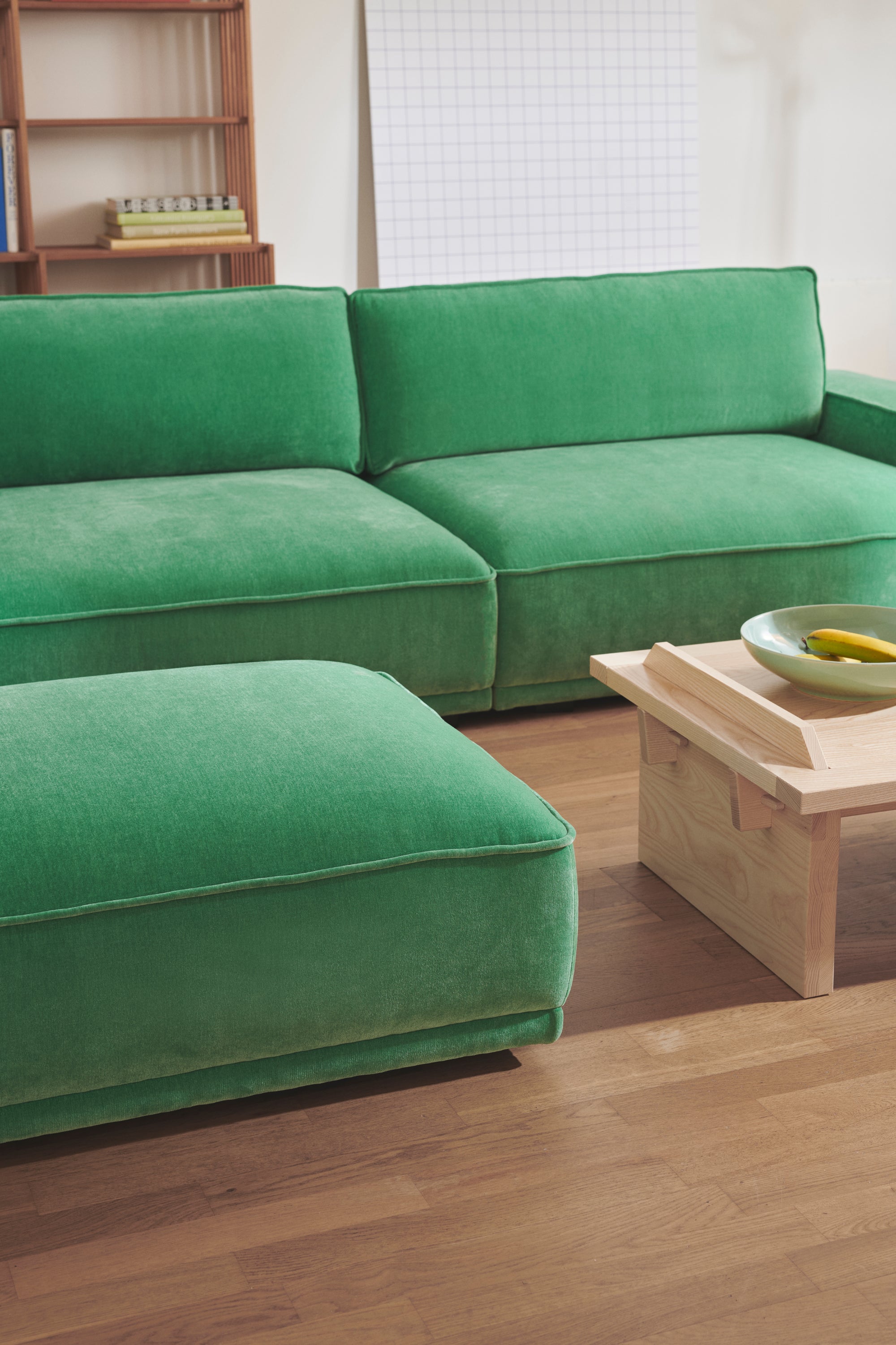 Leonora Moss Grass Green Sofa