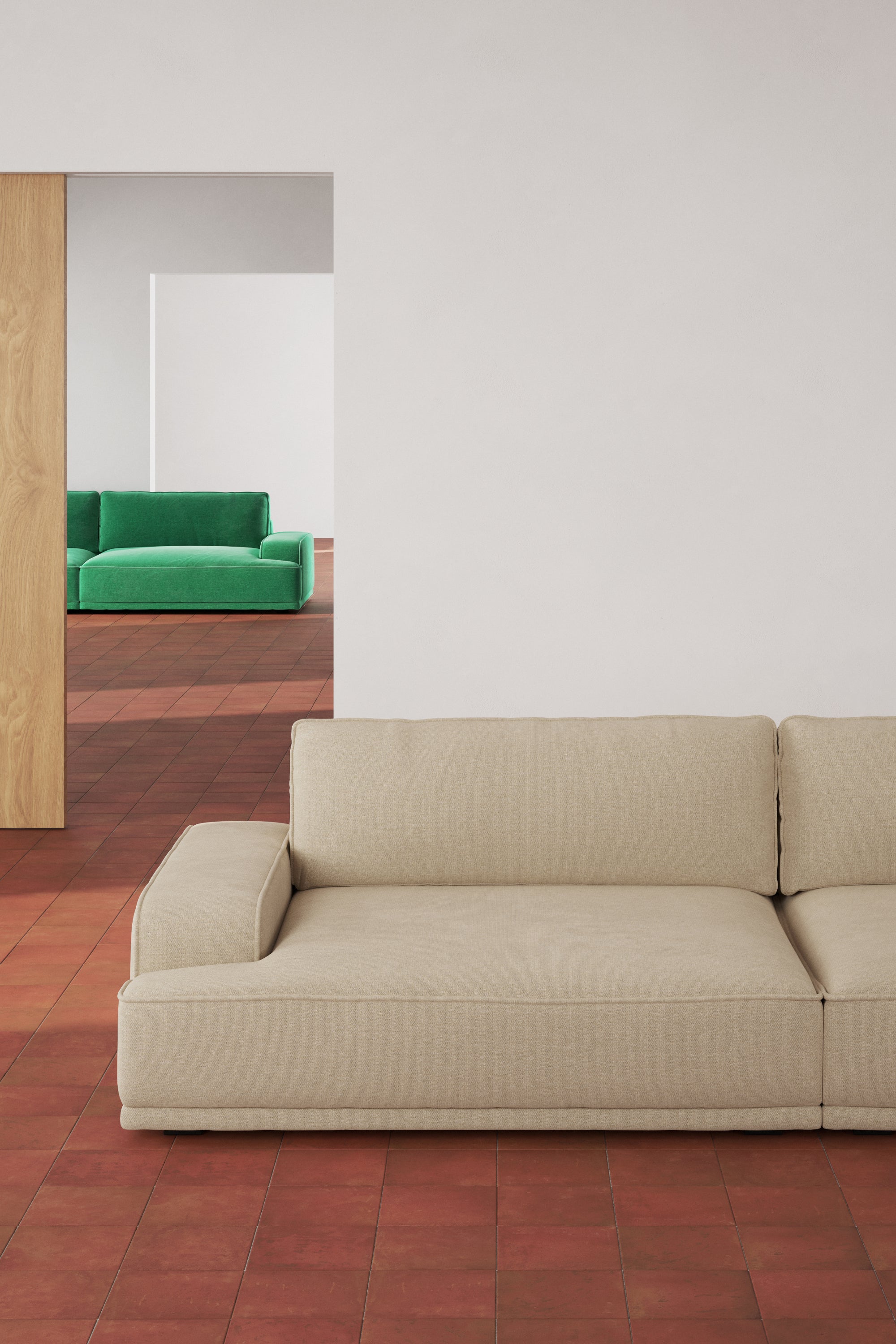 Leonora Form Cream Sofa