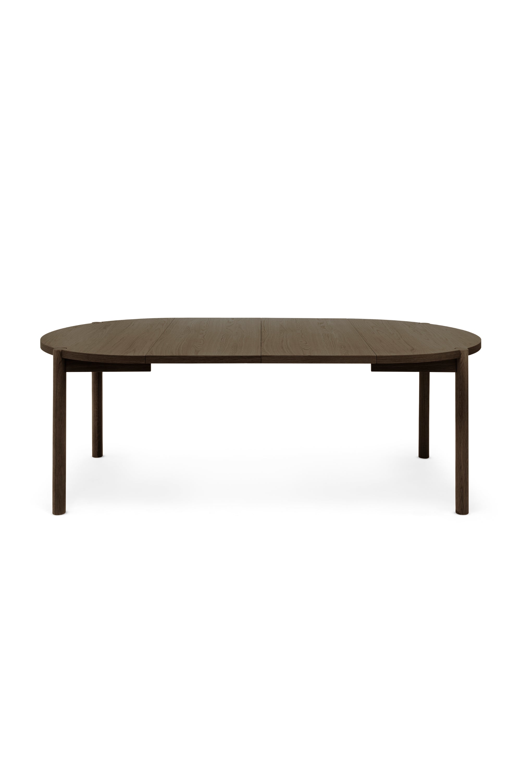 Owen kerek bővíthető égetett tölgy étkezőasztal