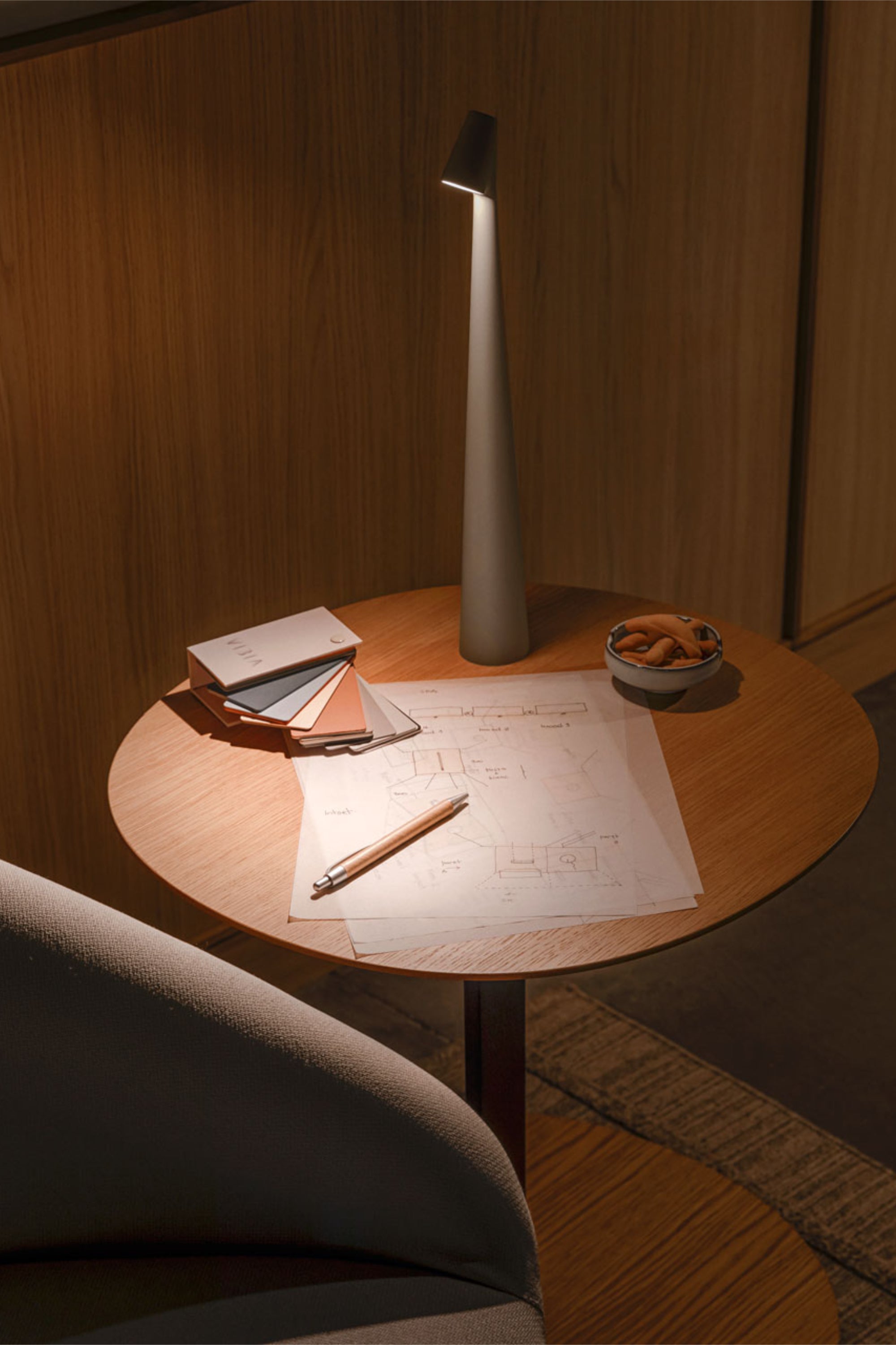 Africa 5580 sötét terracotta tölthető lámpa