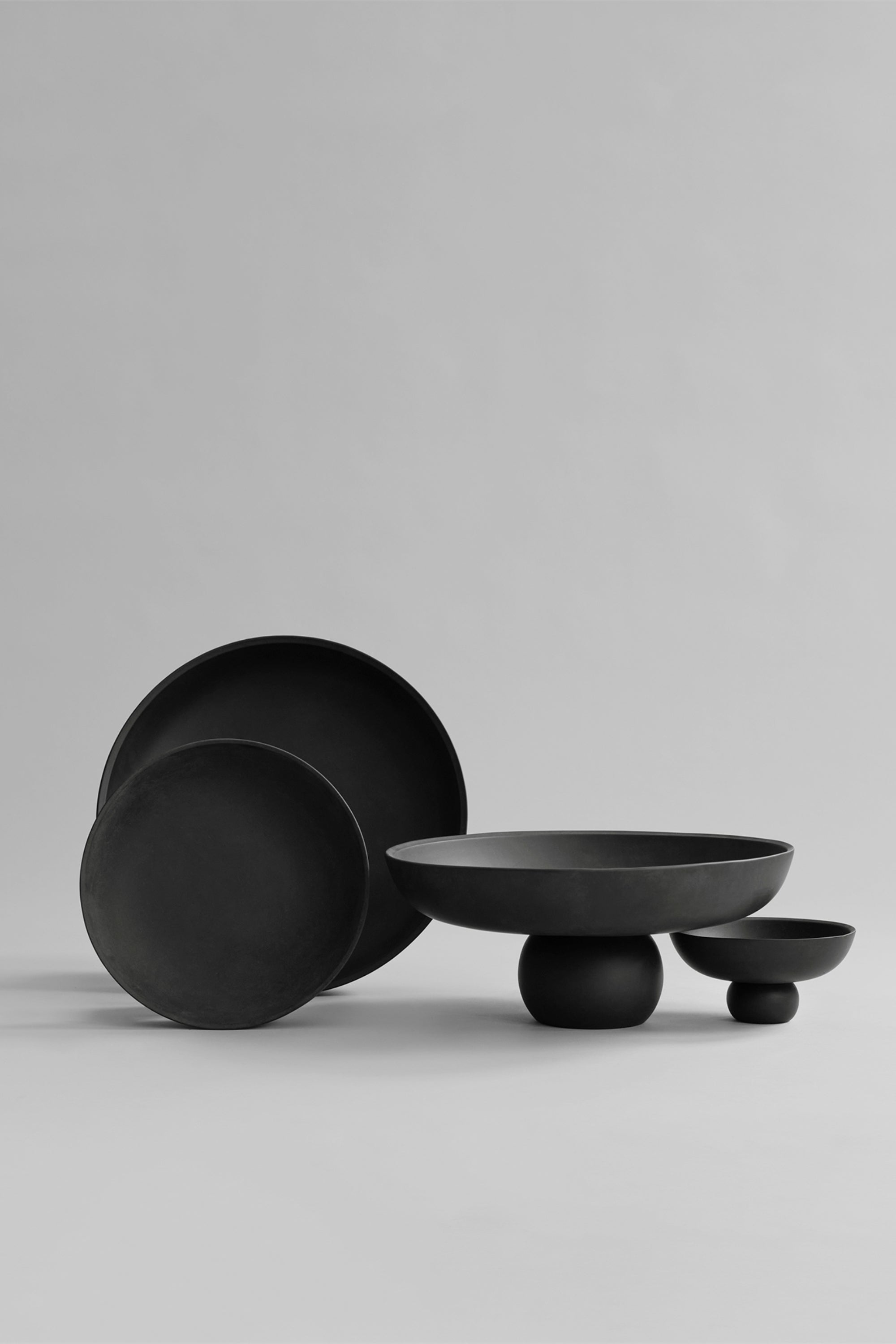 Baburu nagy fekete tál