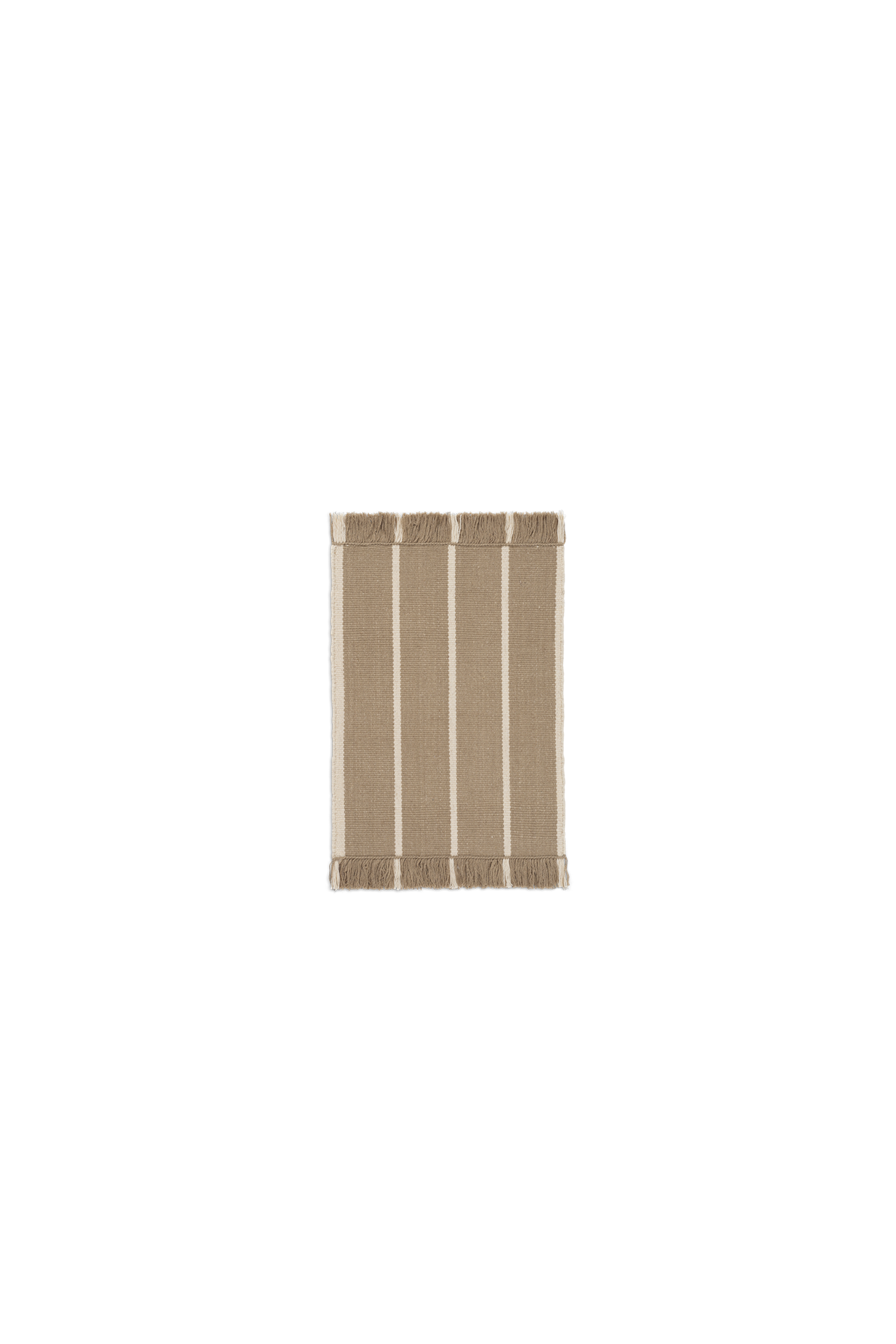 Calm Kelim Mat Dark Sand/Off-White