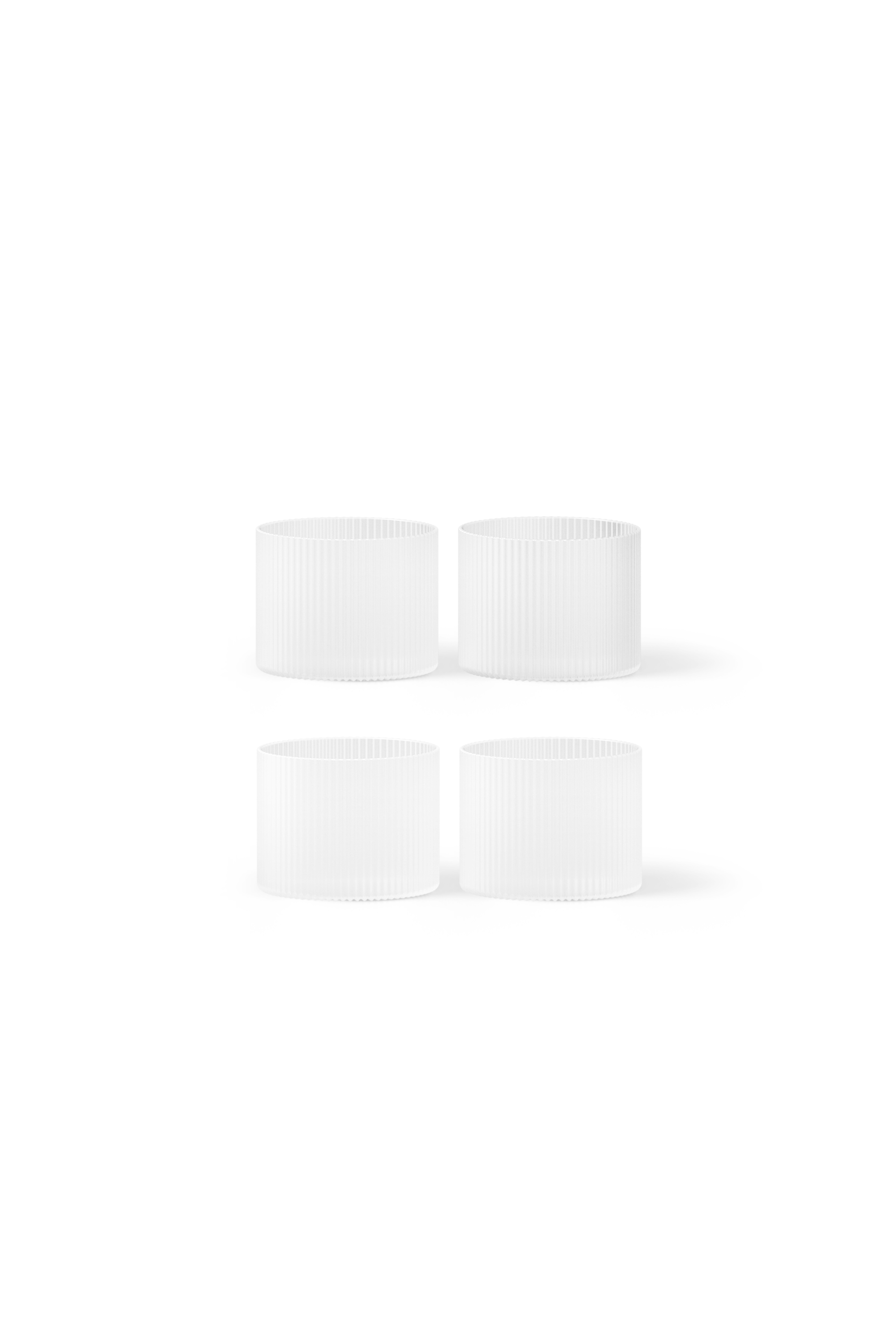 Ripple Low Glasses - Set of 4 Frosted