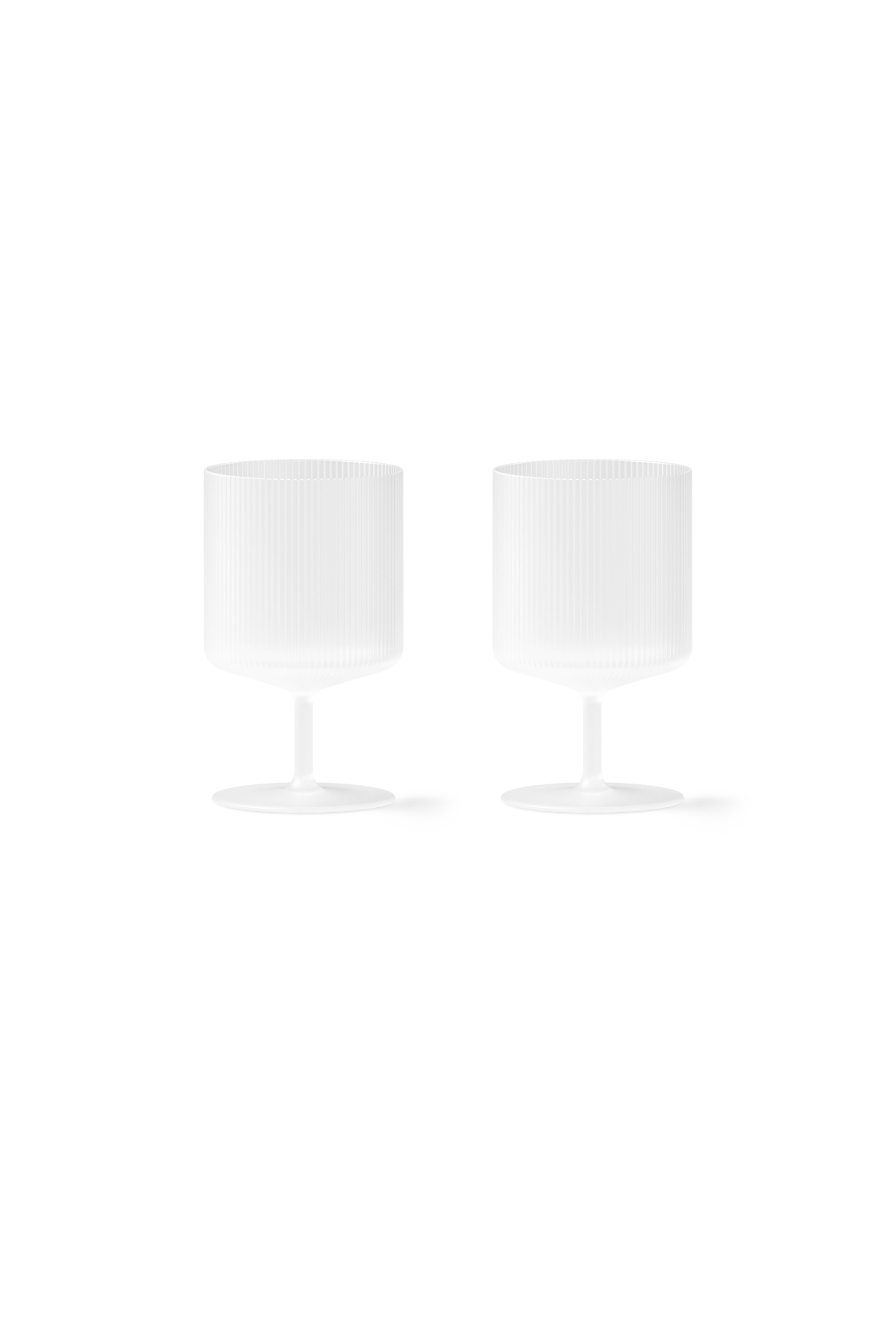 Ripple Wine Glasses - Set of 2 Frosted