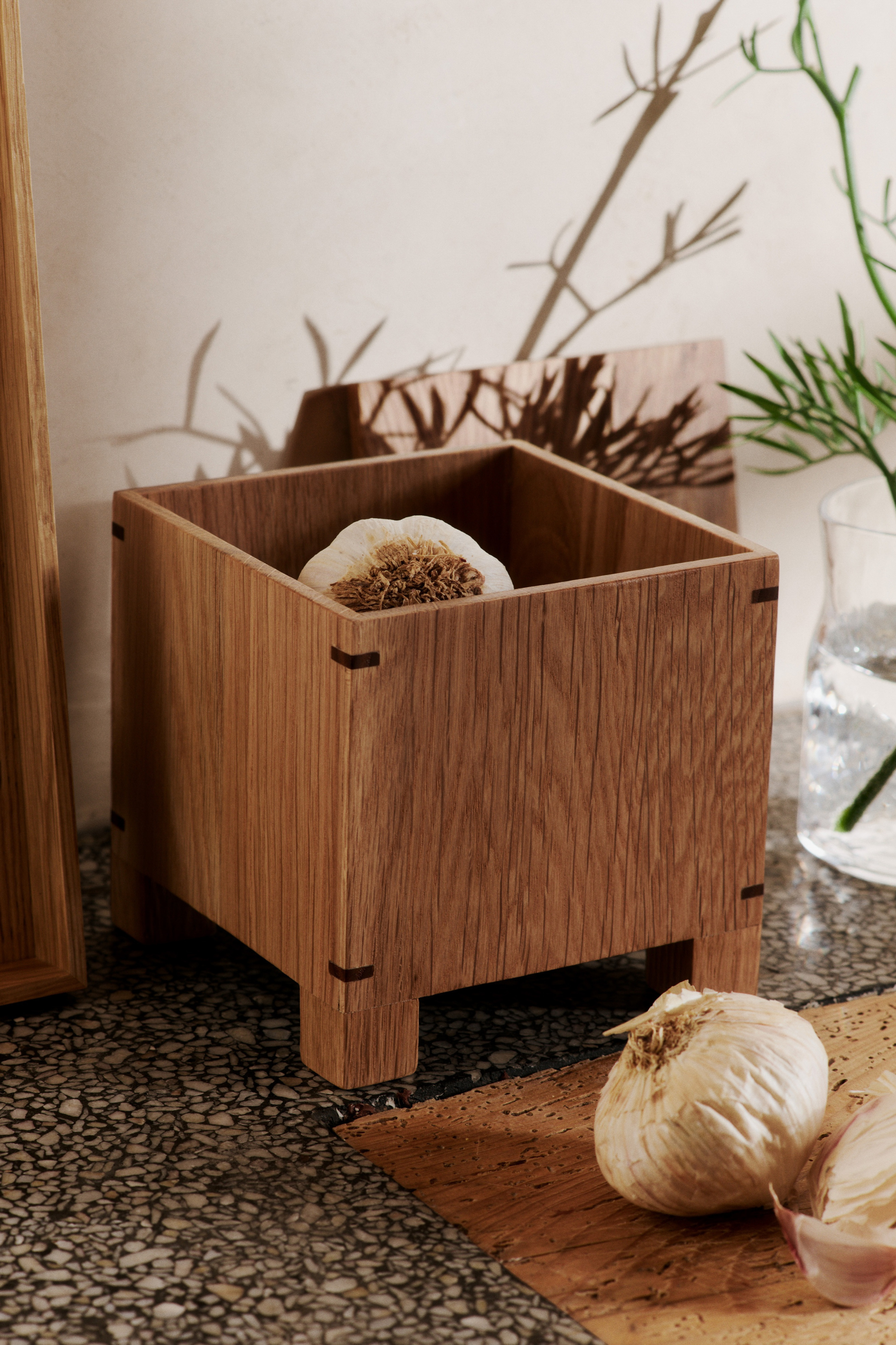 Bon Garlic Box Natural Oak