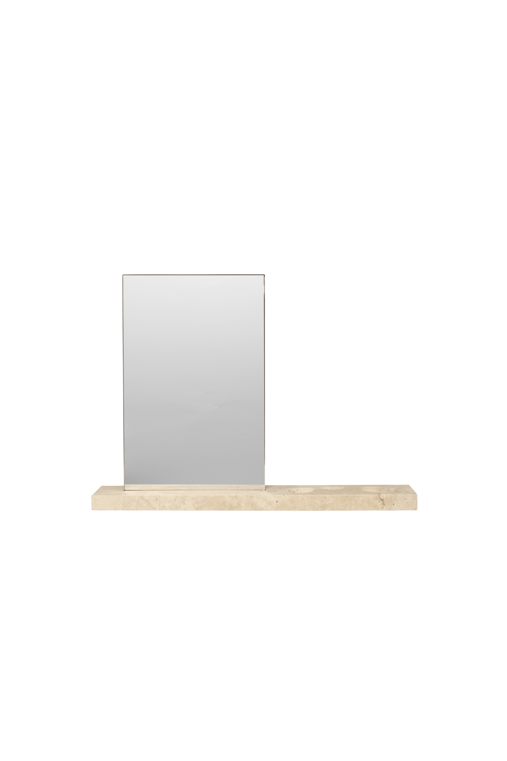 Caseta Table Mirror Travertine