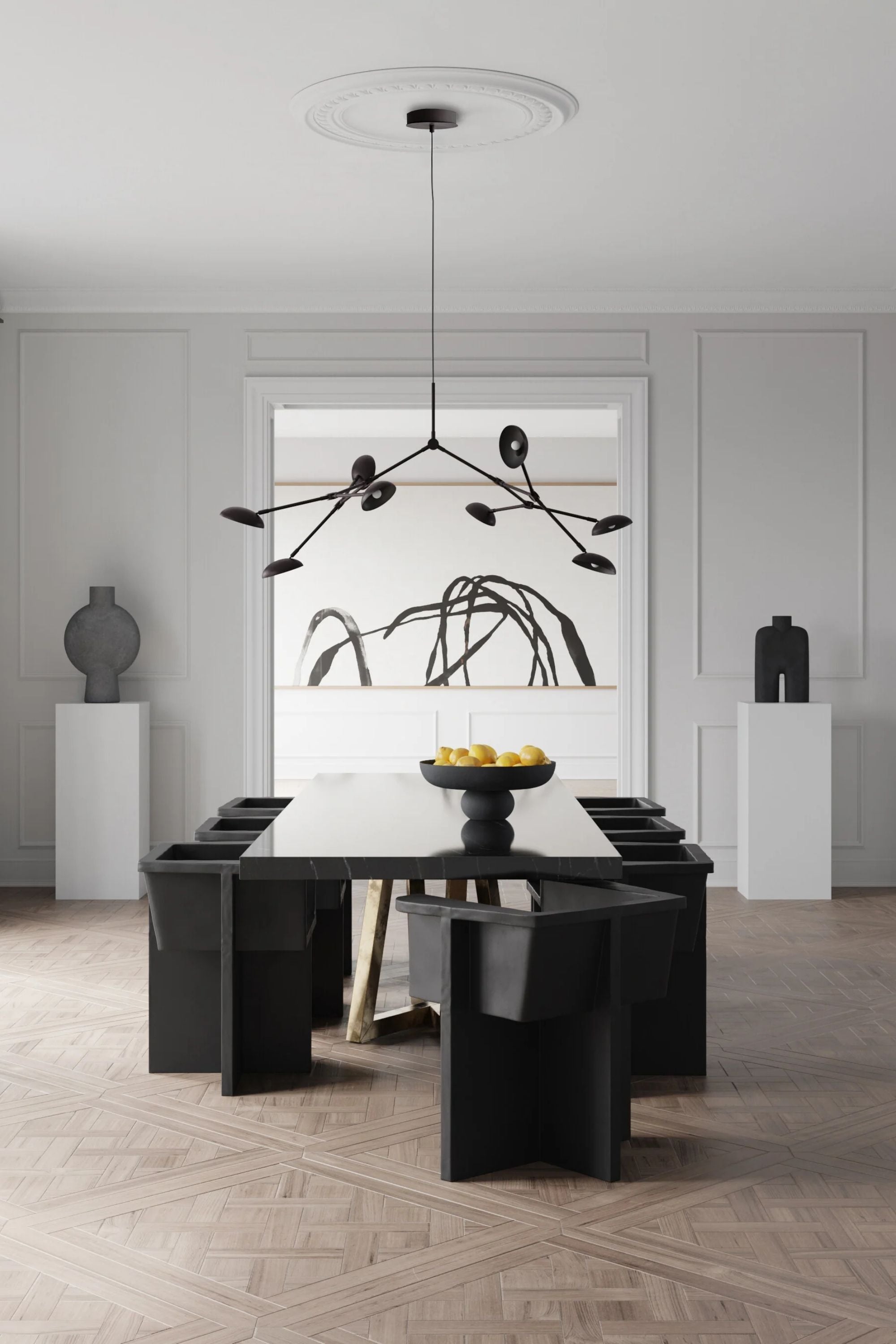 Drop fekete csillár (5m)