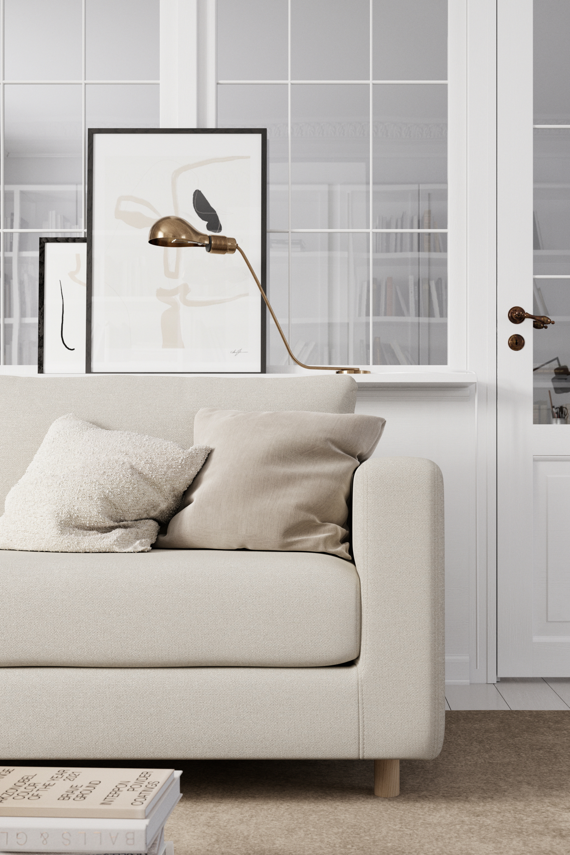 Inez Cushion Moonlight Sand 50x50