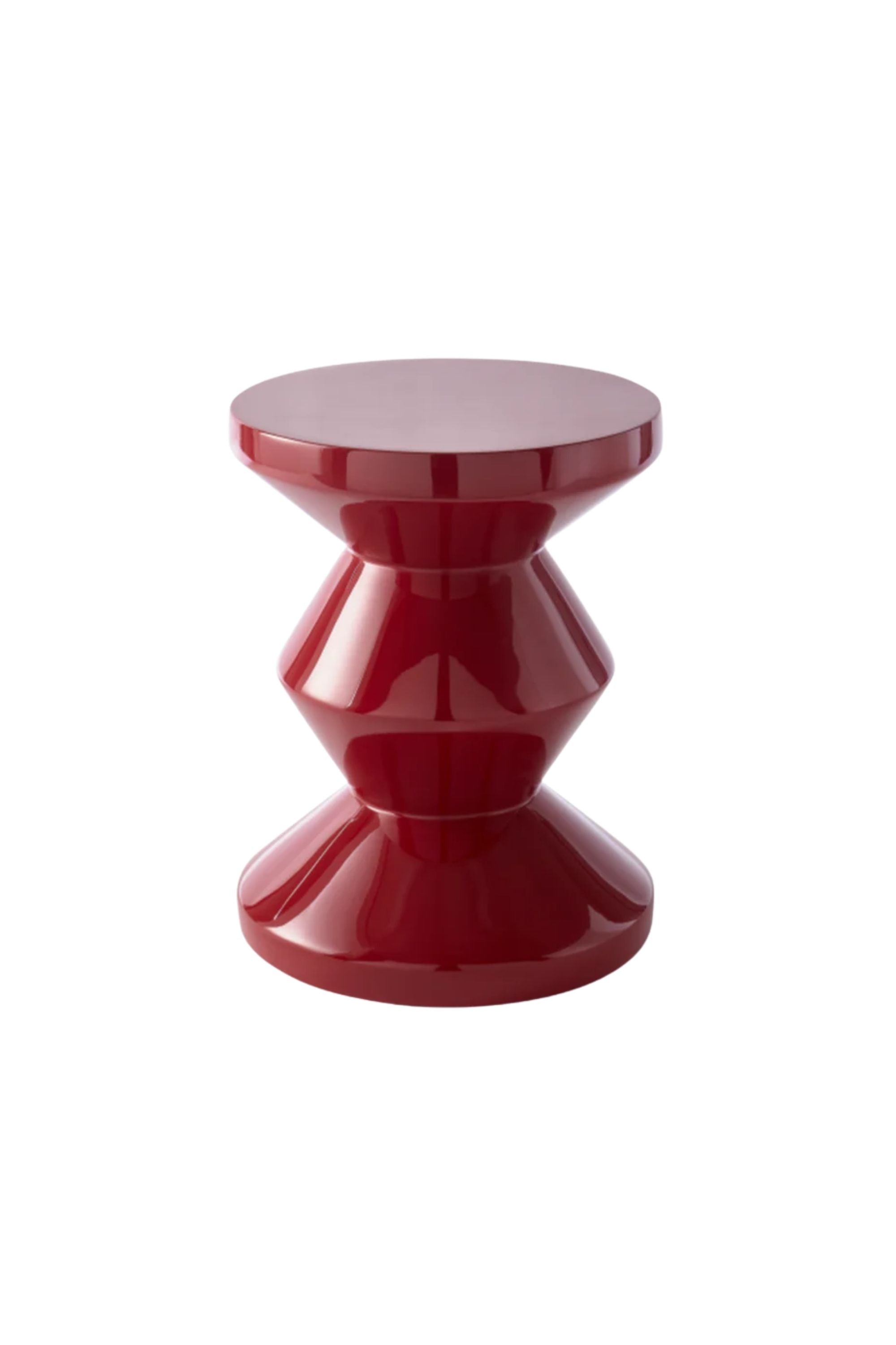 Zig Zag Ruby Stool