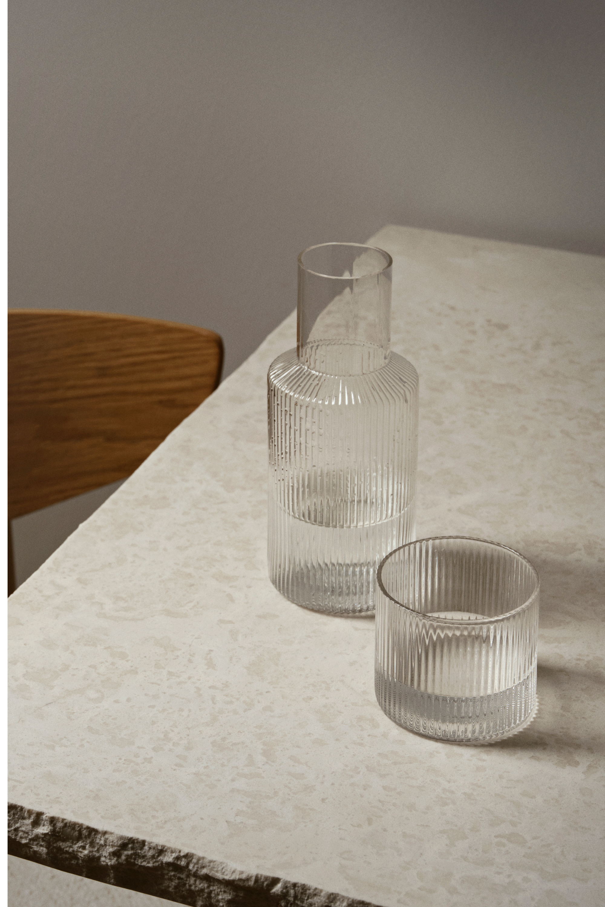 Ripple Carafe Set - Small Clear
