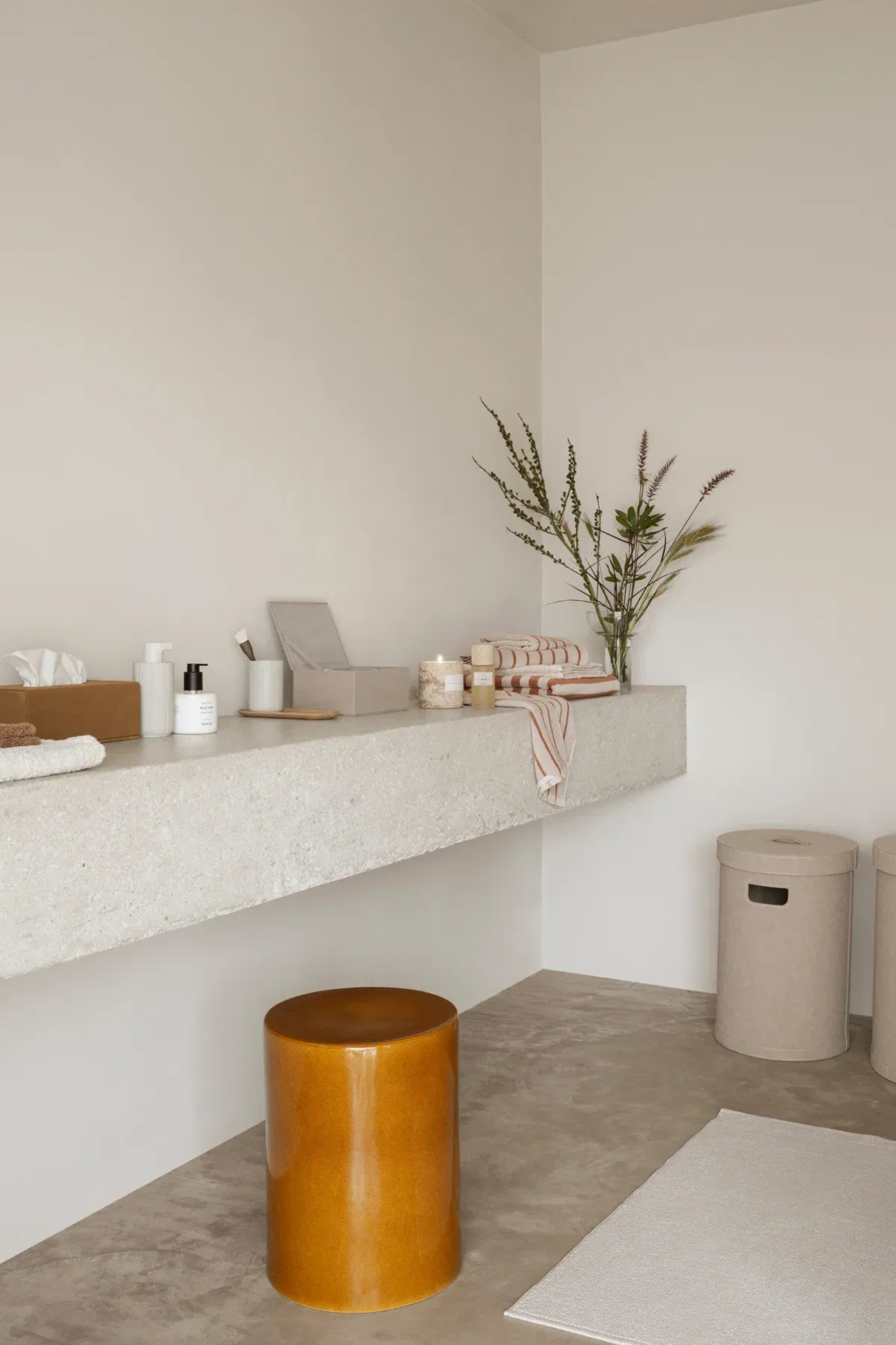 Arto Guestowel moonbeam/amber brown, set of 2