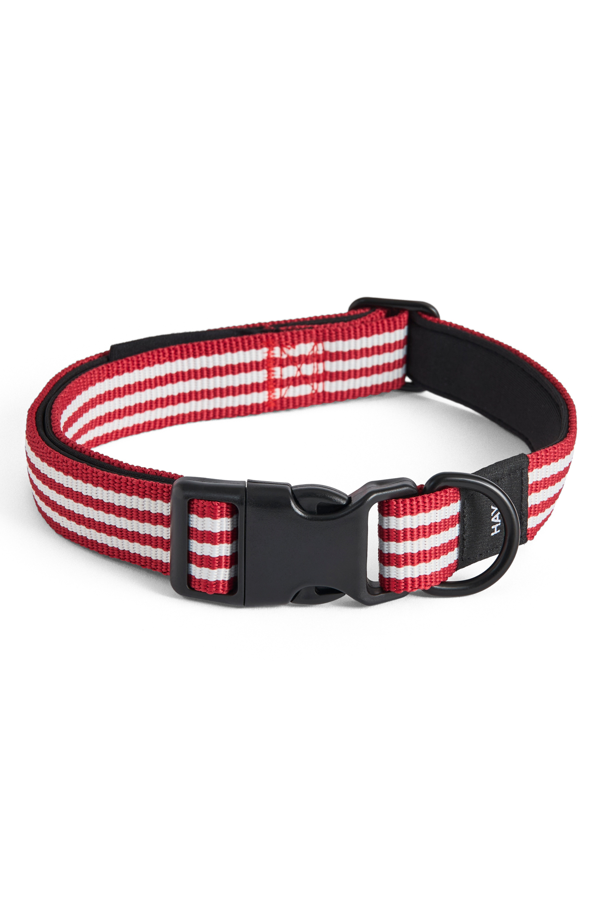 HAY Dogs Collar Flat M/L Red and white stripe