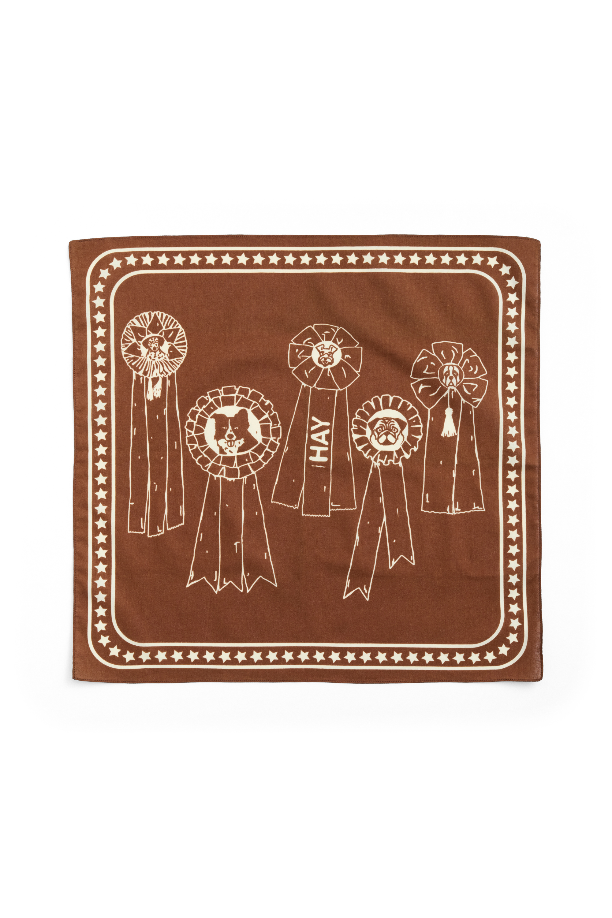 HAY Dogs Scarf (Recycled) 55x55 Brown