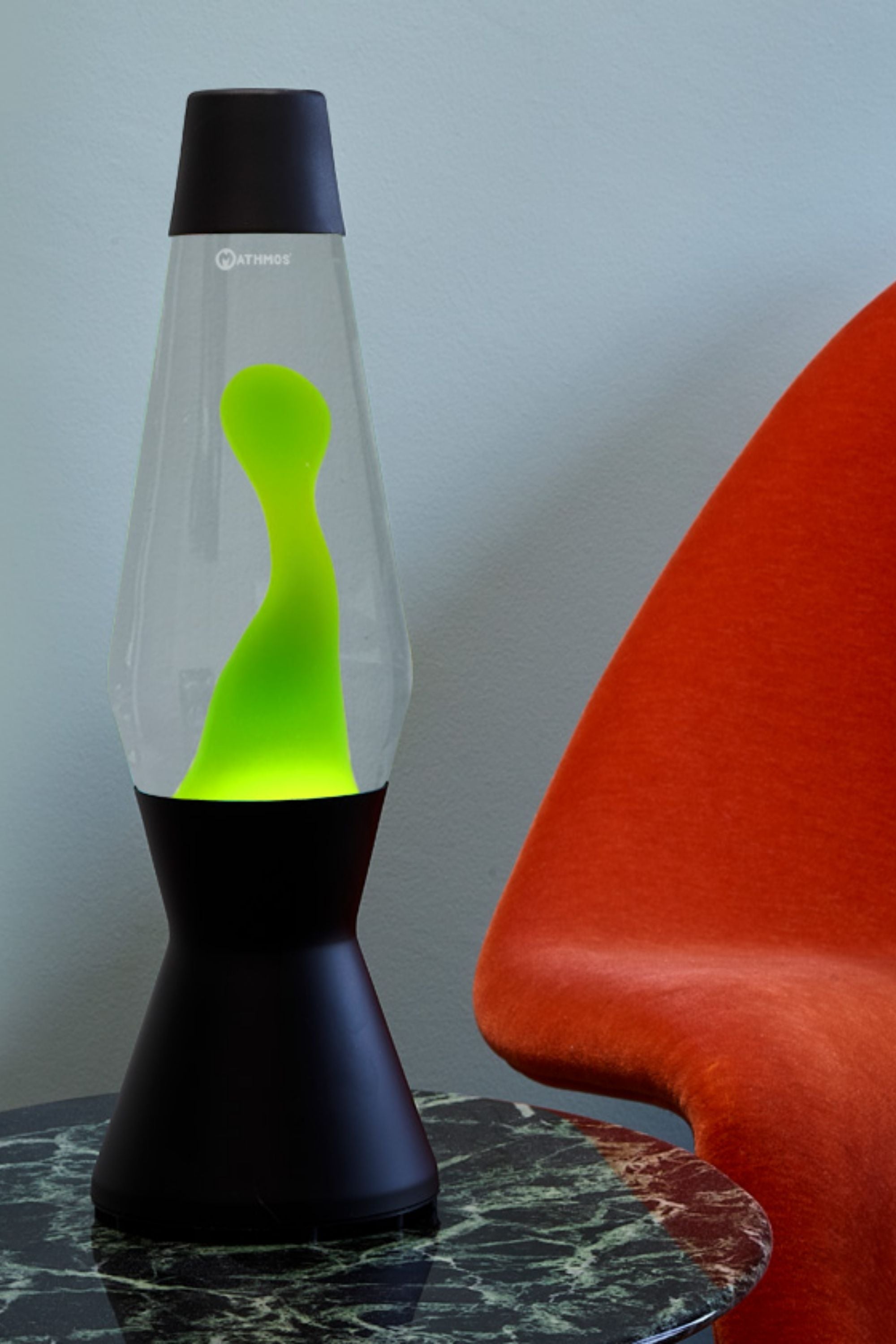 Astro Original Matt fekete lávalámpa átlátszó/zöld