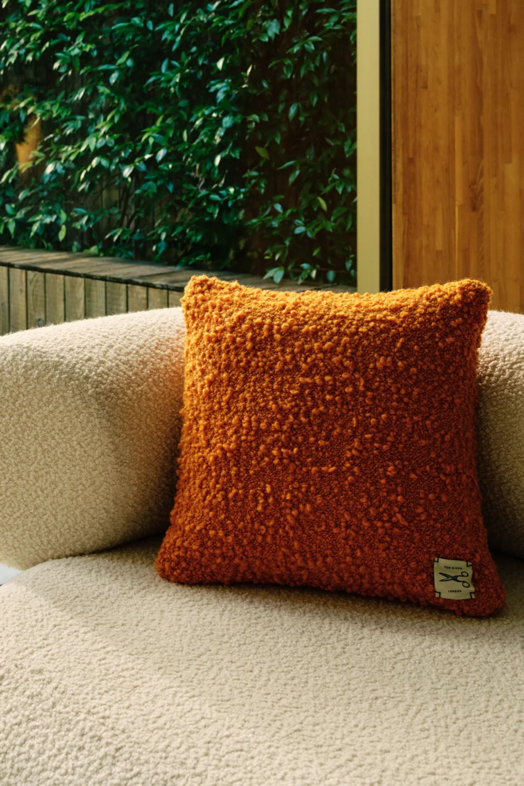 Bobble Cushion ochre