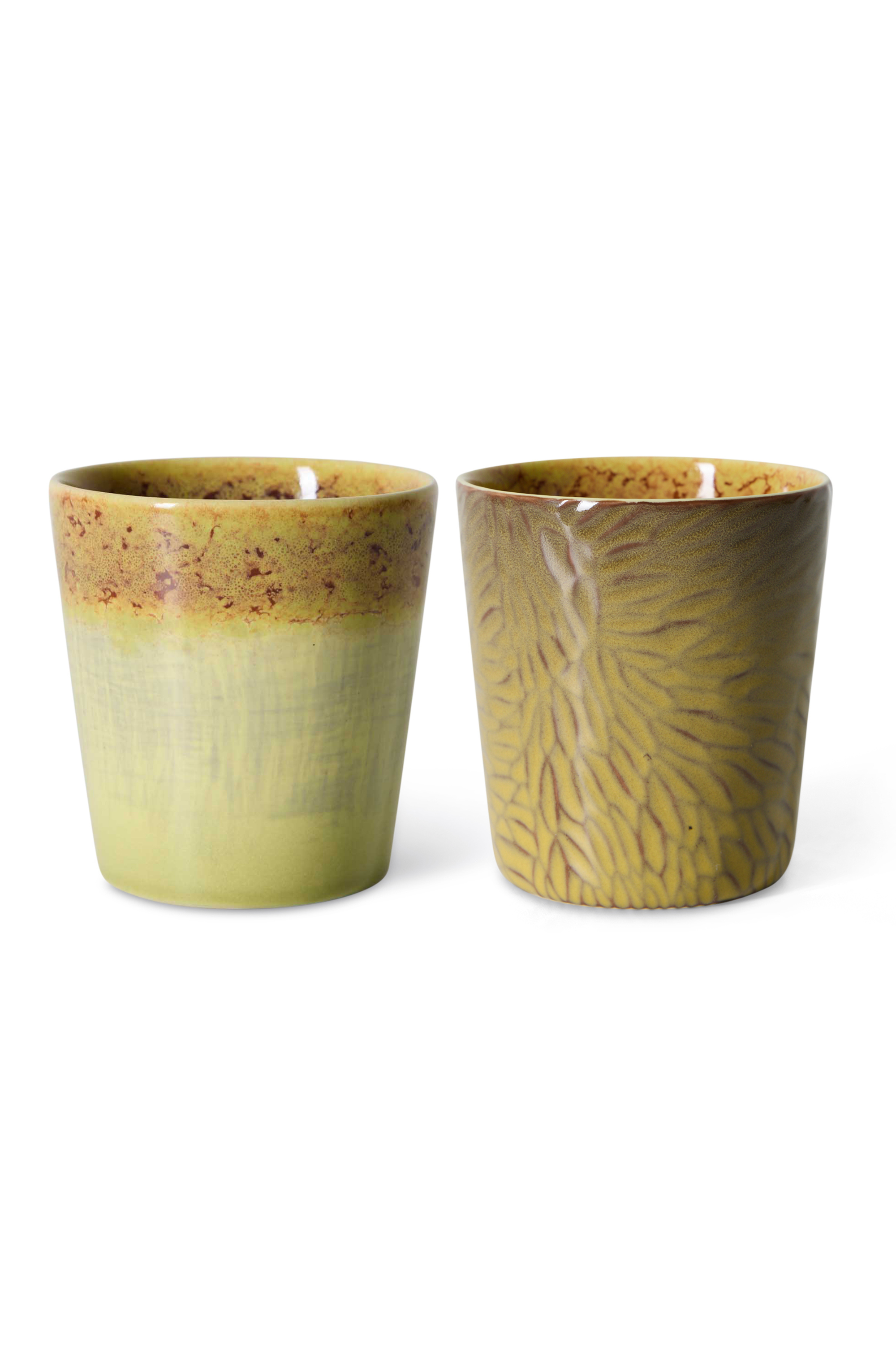 70s Ceramics: Van Gogh kávésbögrék, Napraforgó, 2 db