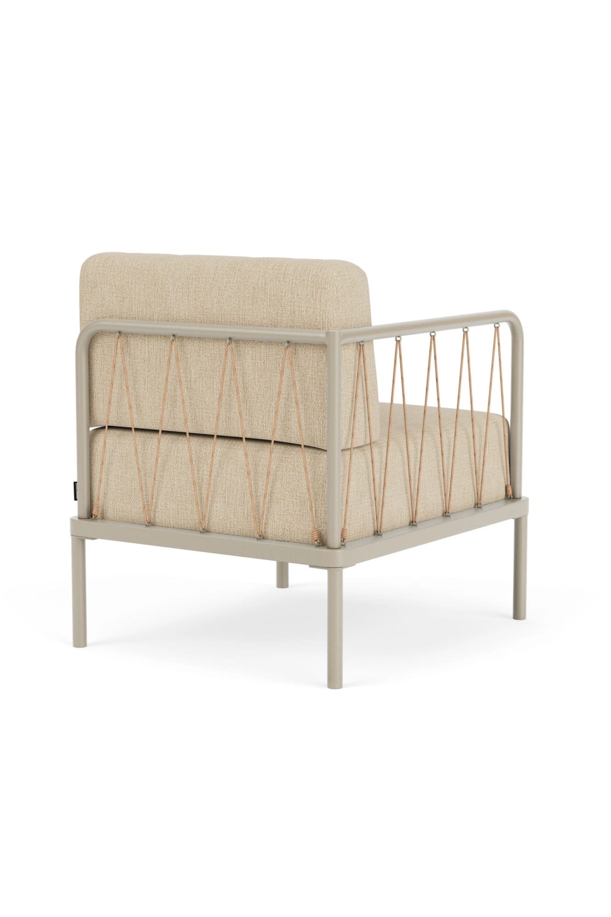 Hadley Outdoor Module 1-seater arm left Marzipan