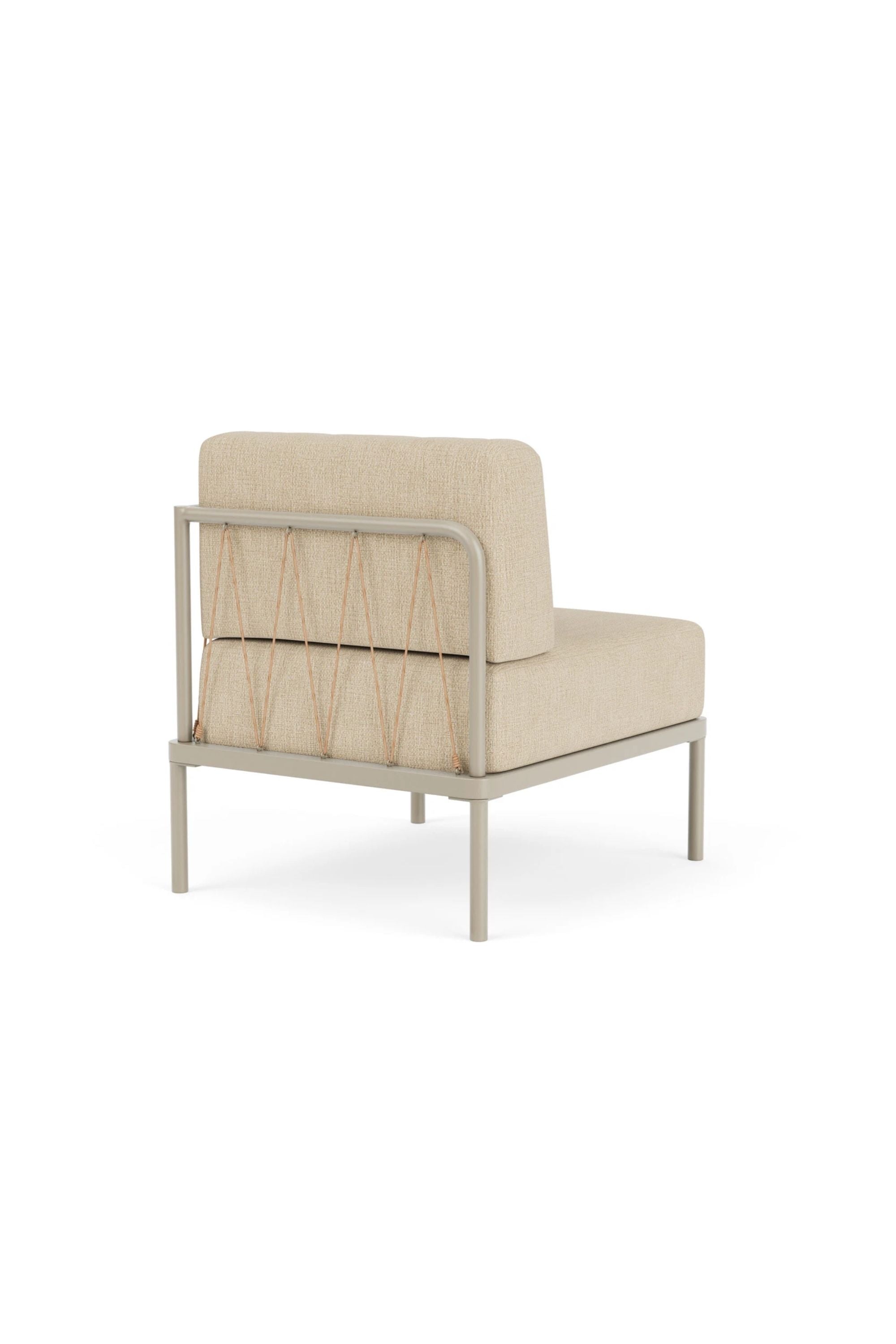 Hadley Outdoor Module 1-seater arm right Marzipan