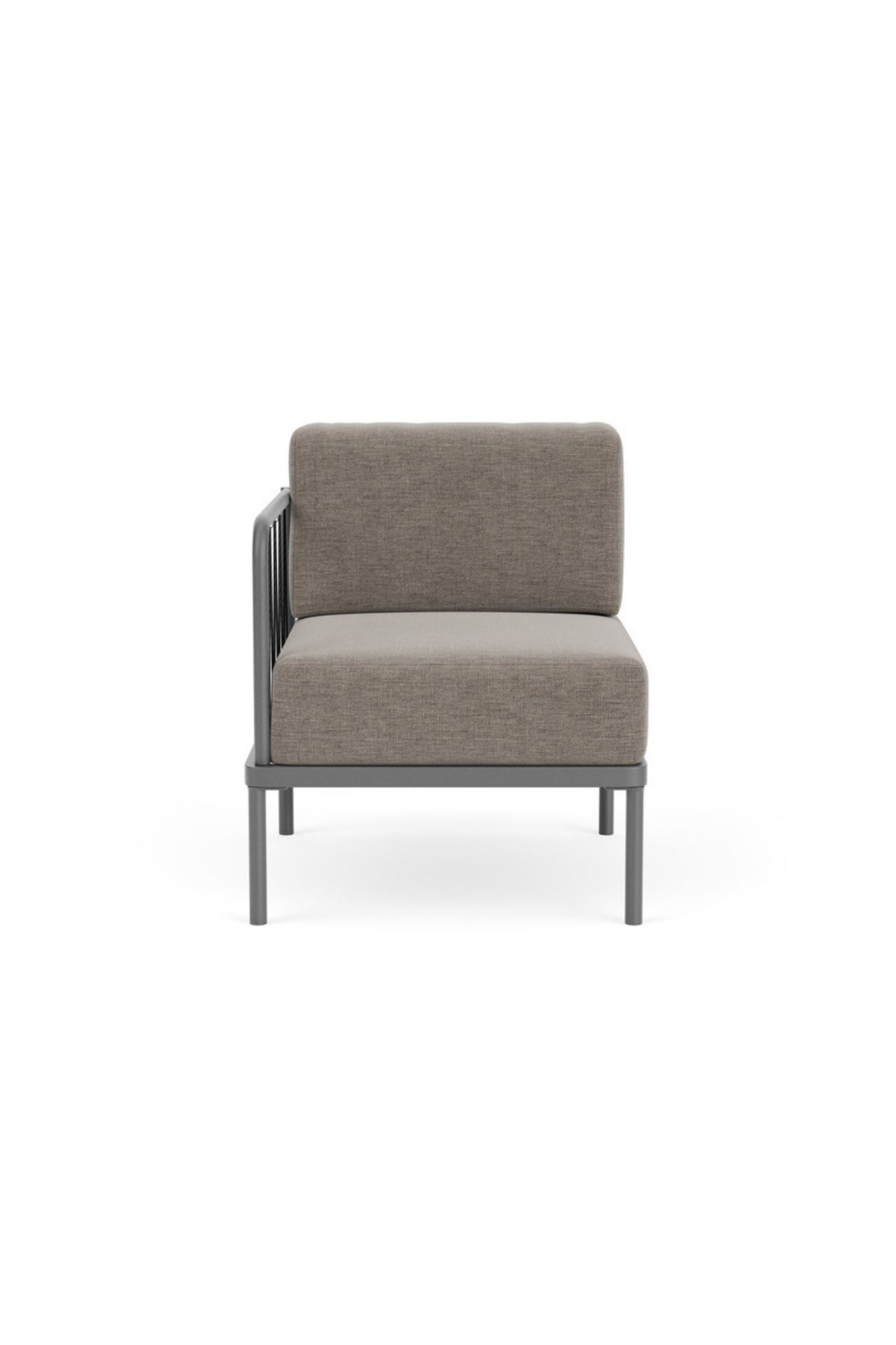 Hadley Outdoor Module 1-seater arm left Sesame