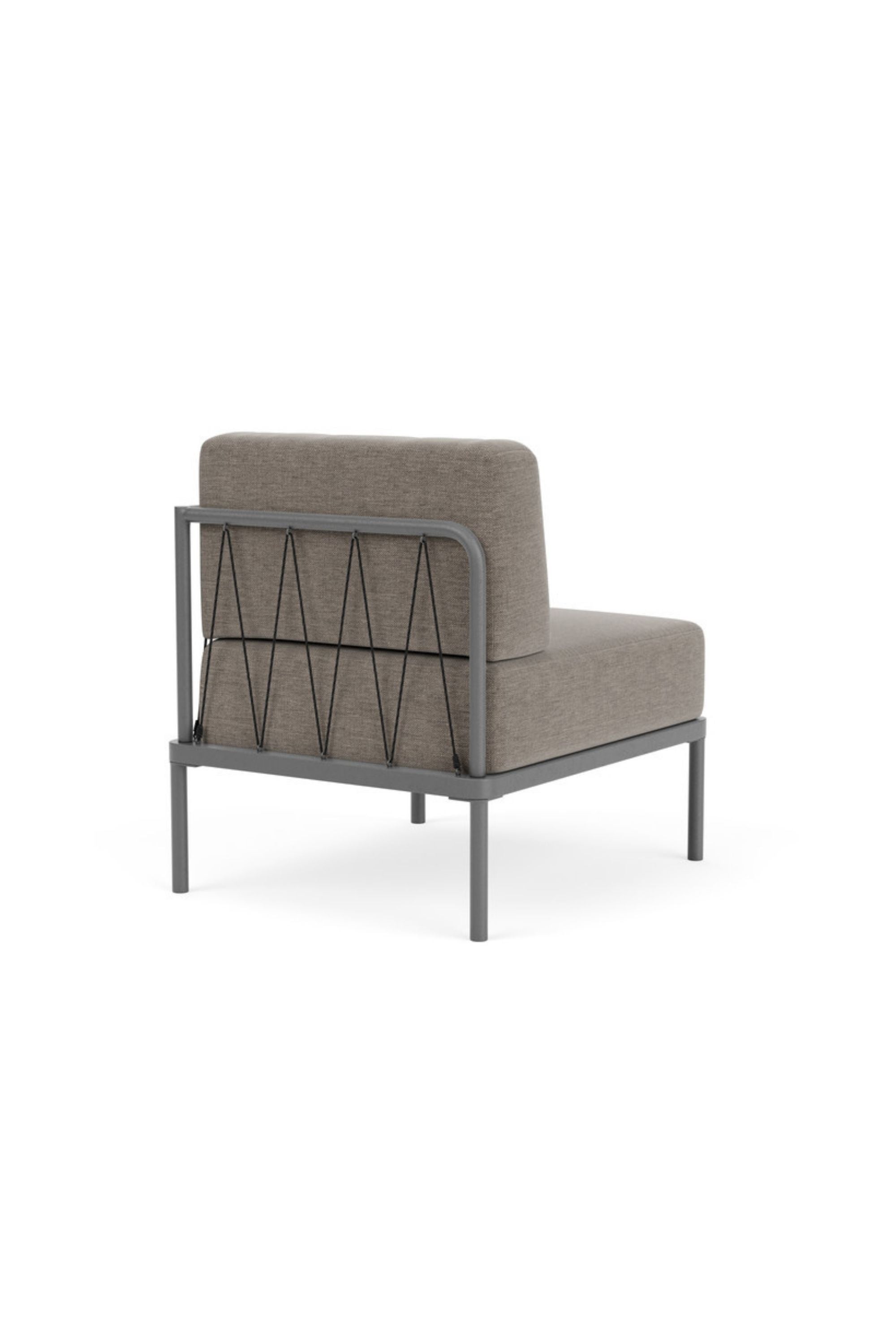 Hadley Outdoor Module 1-seater arm right Sesame
