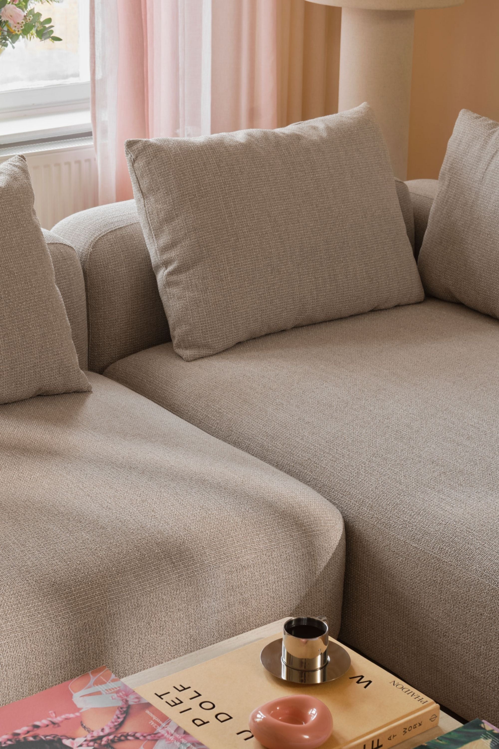 Hailey Module, Chaise longue arm right Nola Sand