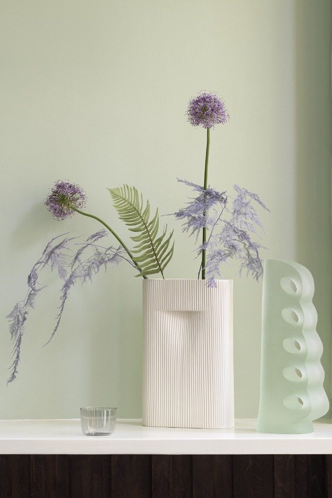 Ridge törtfehér váza 35 cm