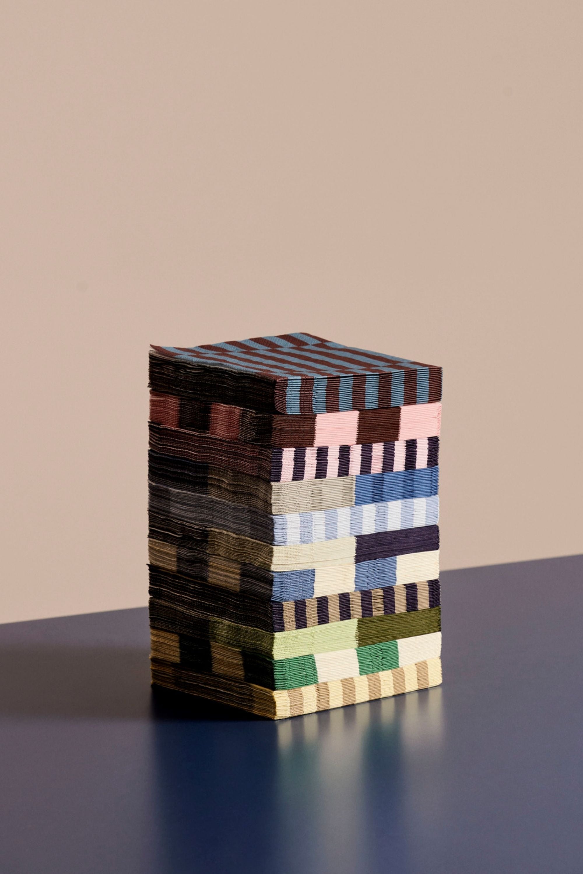 Pattern szalvéták, 20 db,  világos rózsaszín - sötétkék