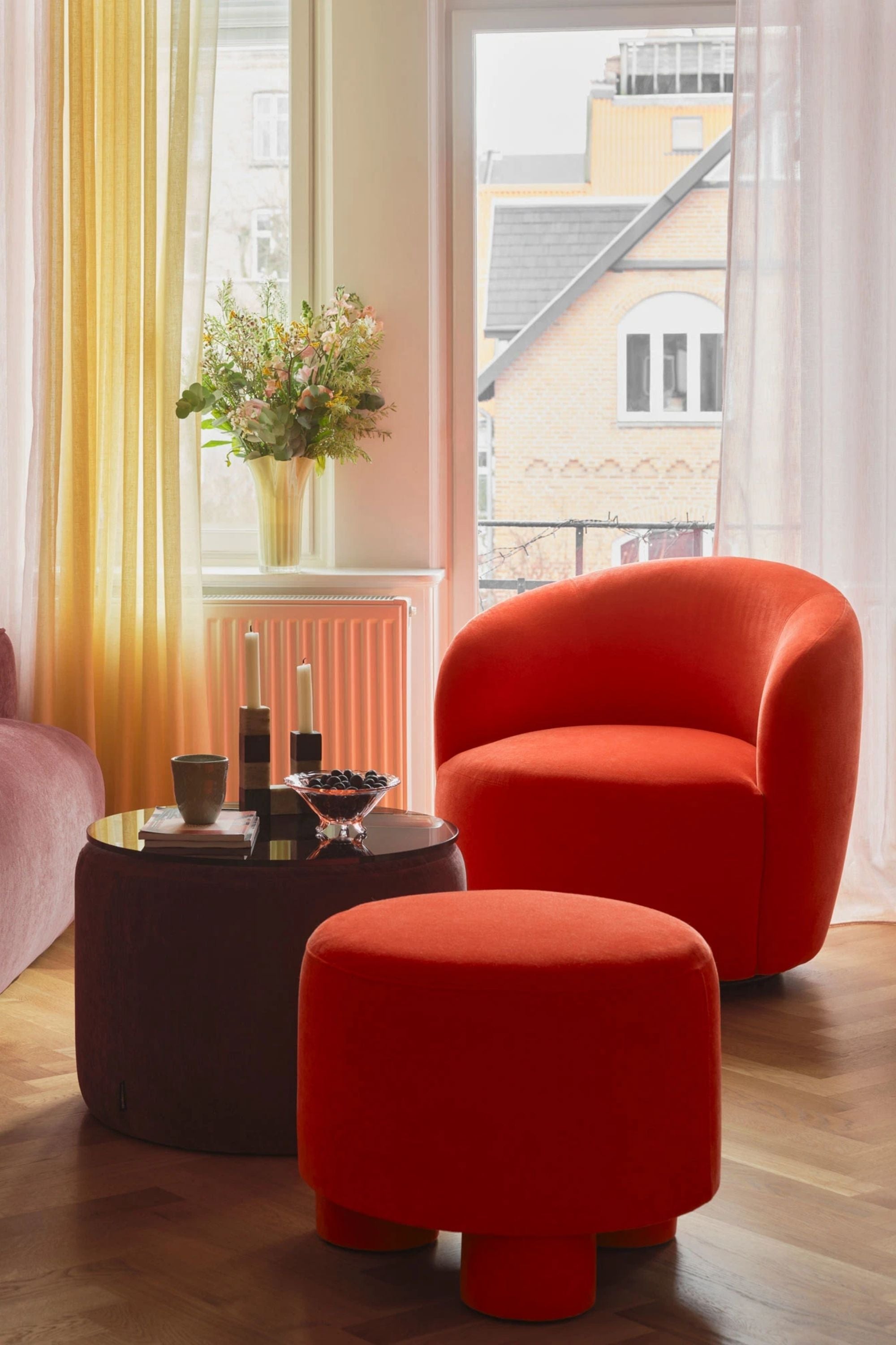 Rosie fotel Moss Cherry