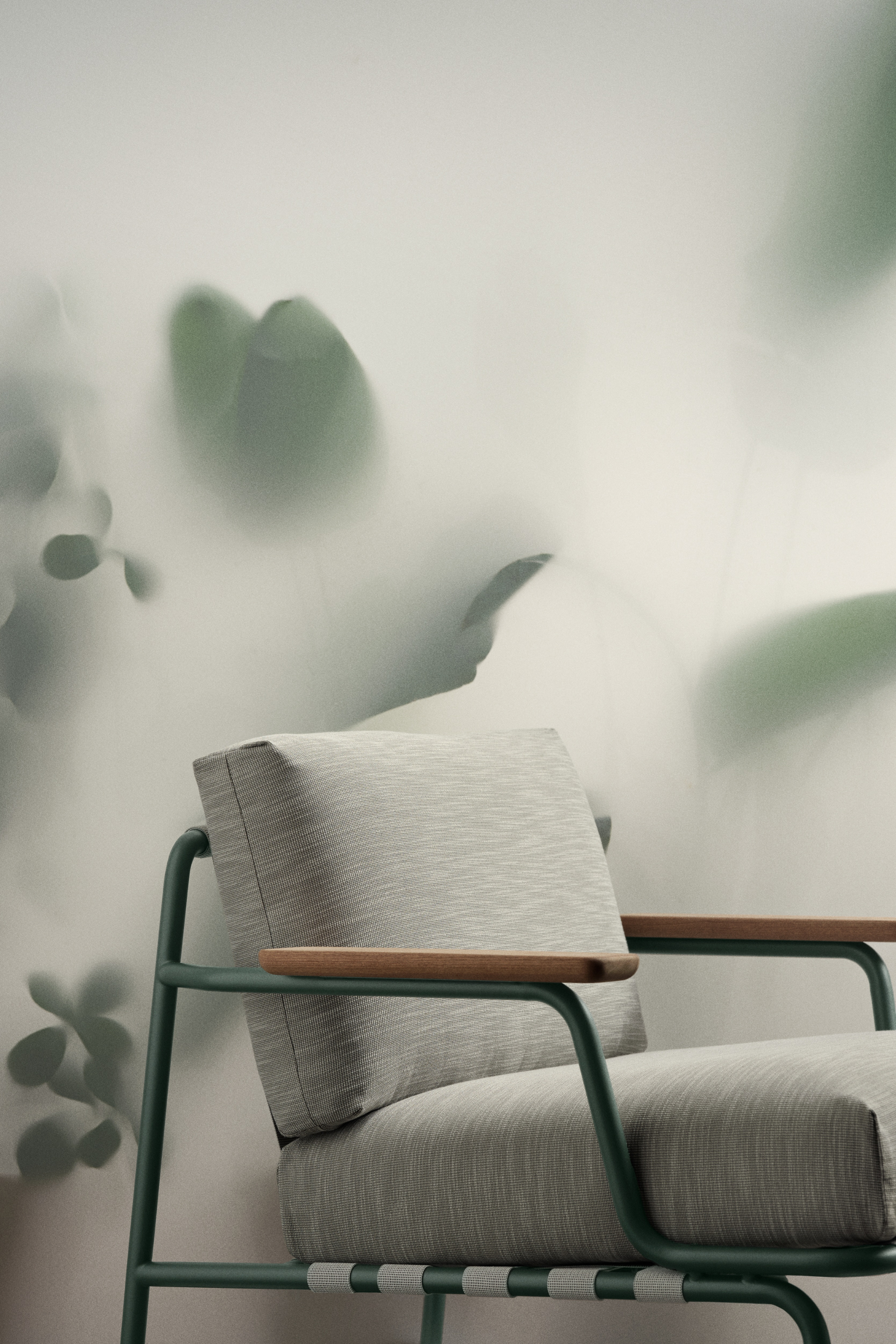 Settle Lounge Chair Ribbed Weave 2/ Dark Green