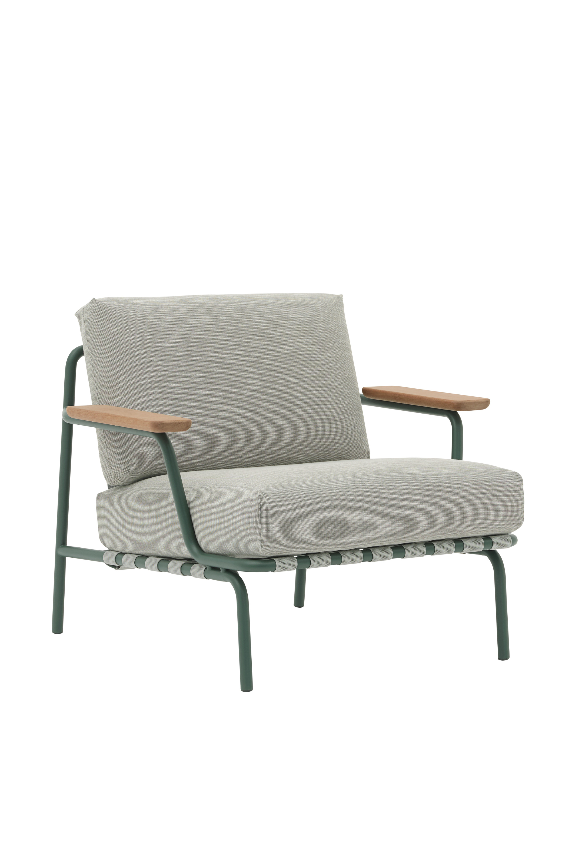 Settle Lounge Chair Ribbed Weave 2/ Dark Green