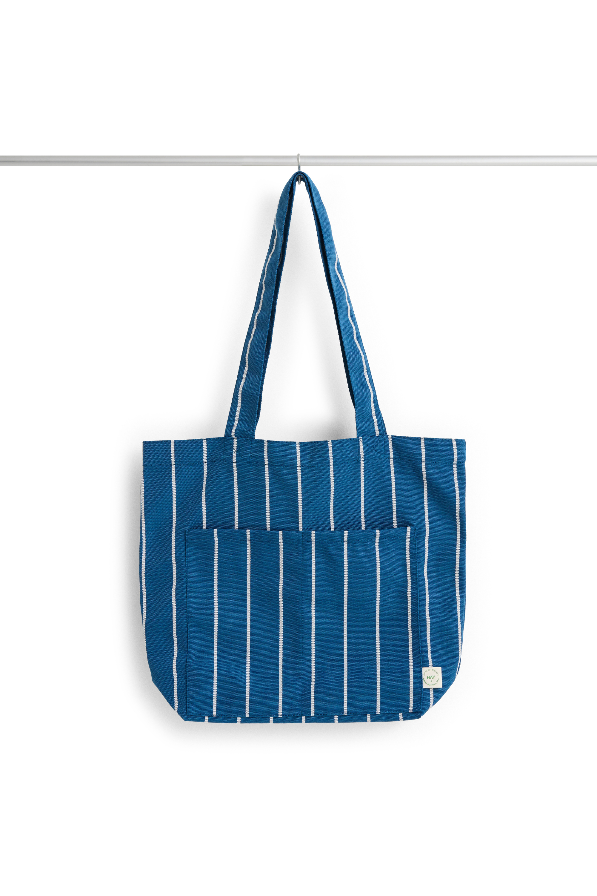 Outdoor Market Tote Bag M, blue - beige