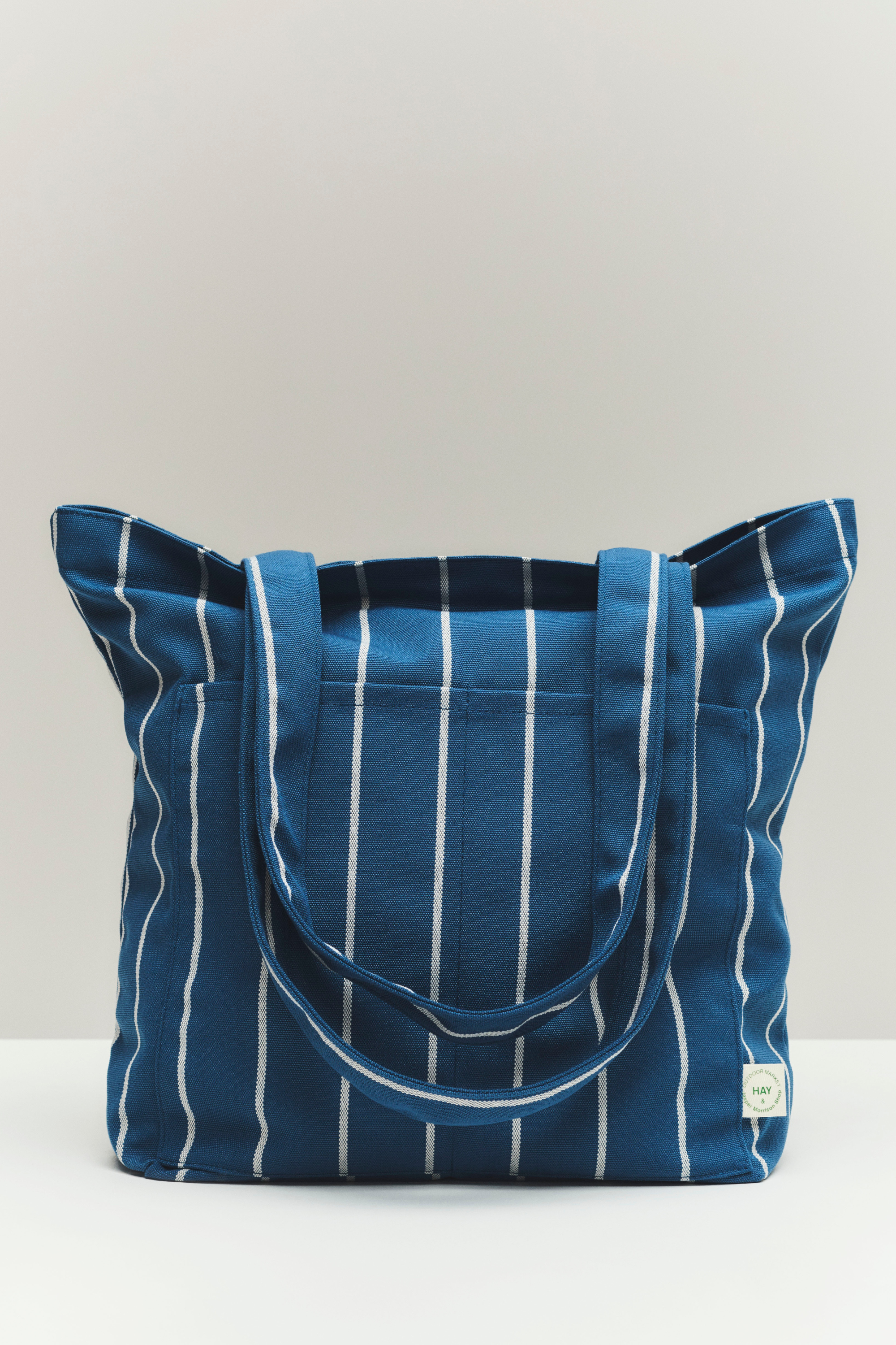 Outdoor Market Tote Bag M, blue - beige