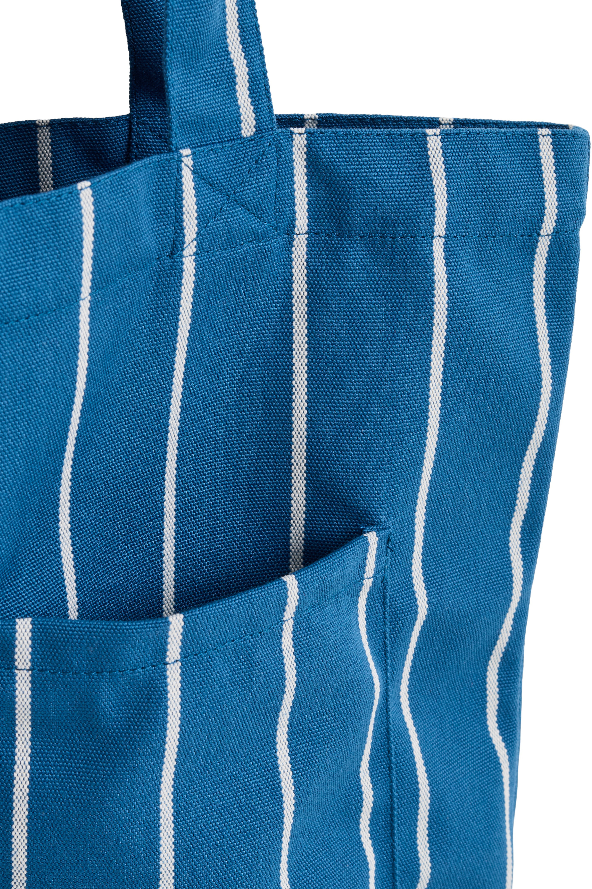 Outdoor Market Tote Bag M, blue - beige