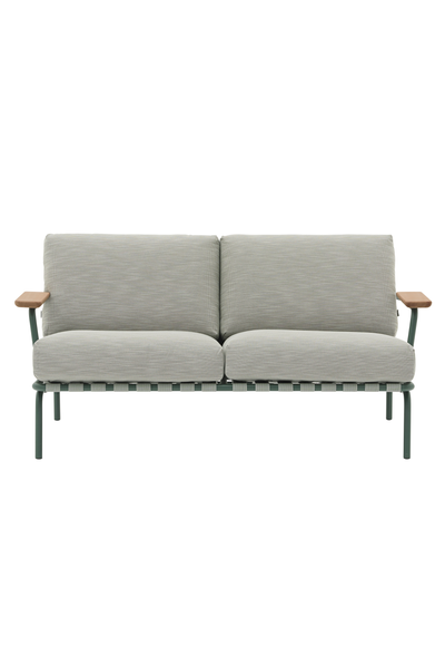 Settle Sofa 2 Seater Ribbed Weave 2 / Dark Green