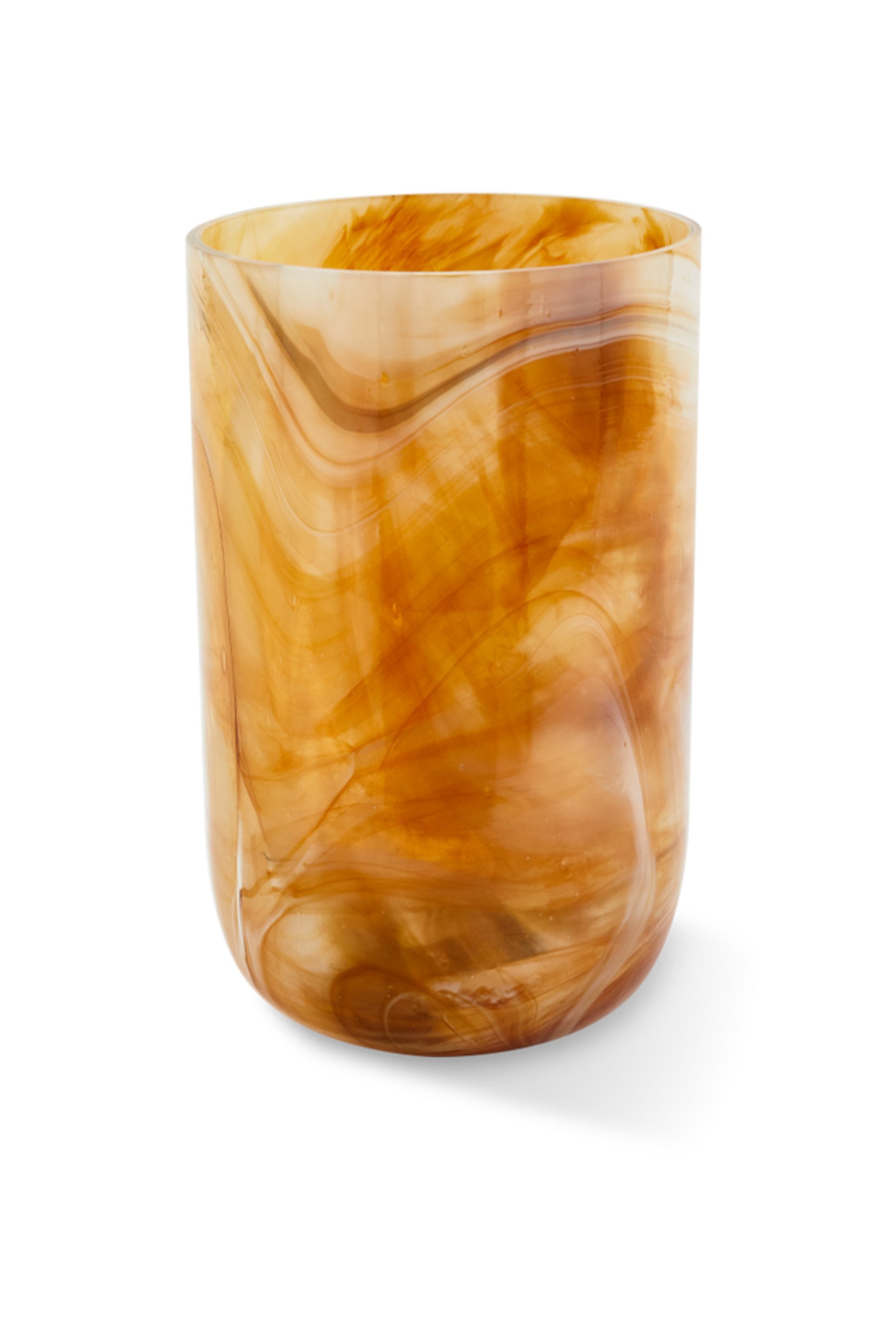 Marbled Glass bézs váza, közepes