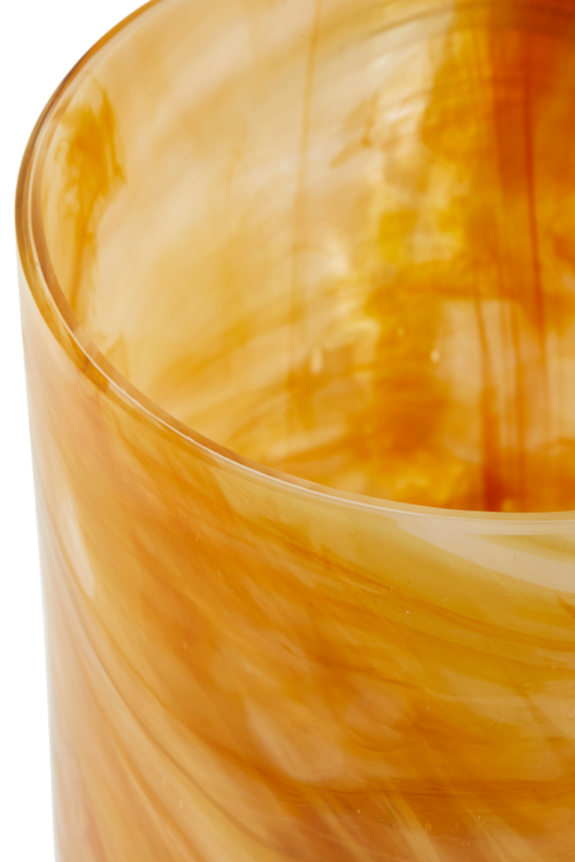 Marbled Glass bézs váza, közepes