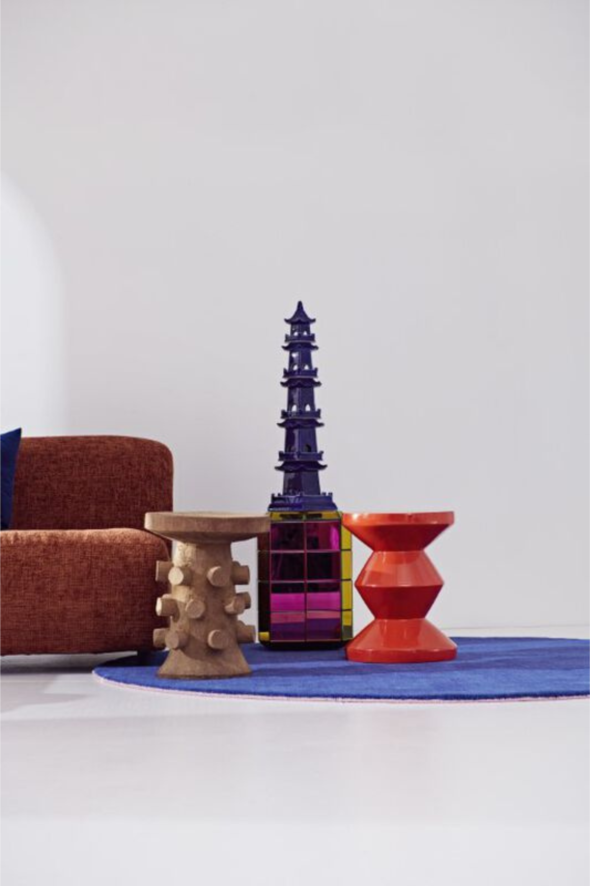 Zig Zag Stool Orange
