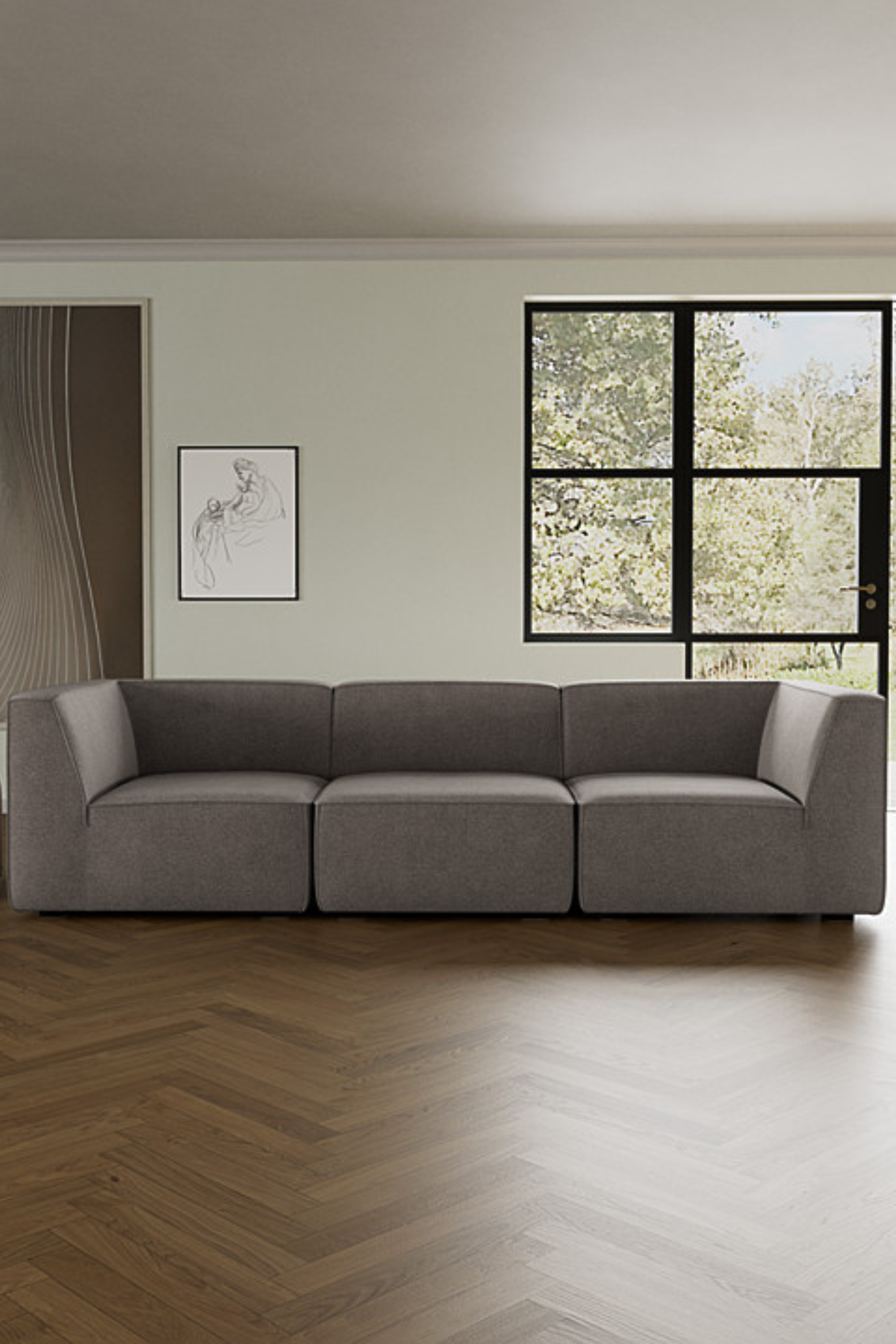 Dane 3,5 seater Sofa, Impresson Greige