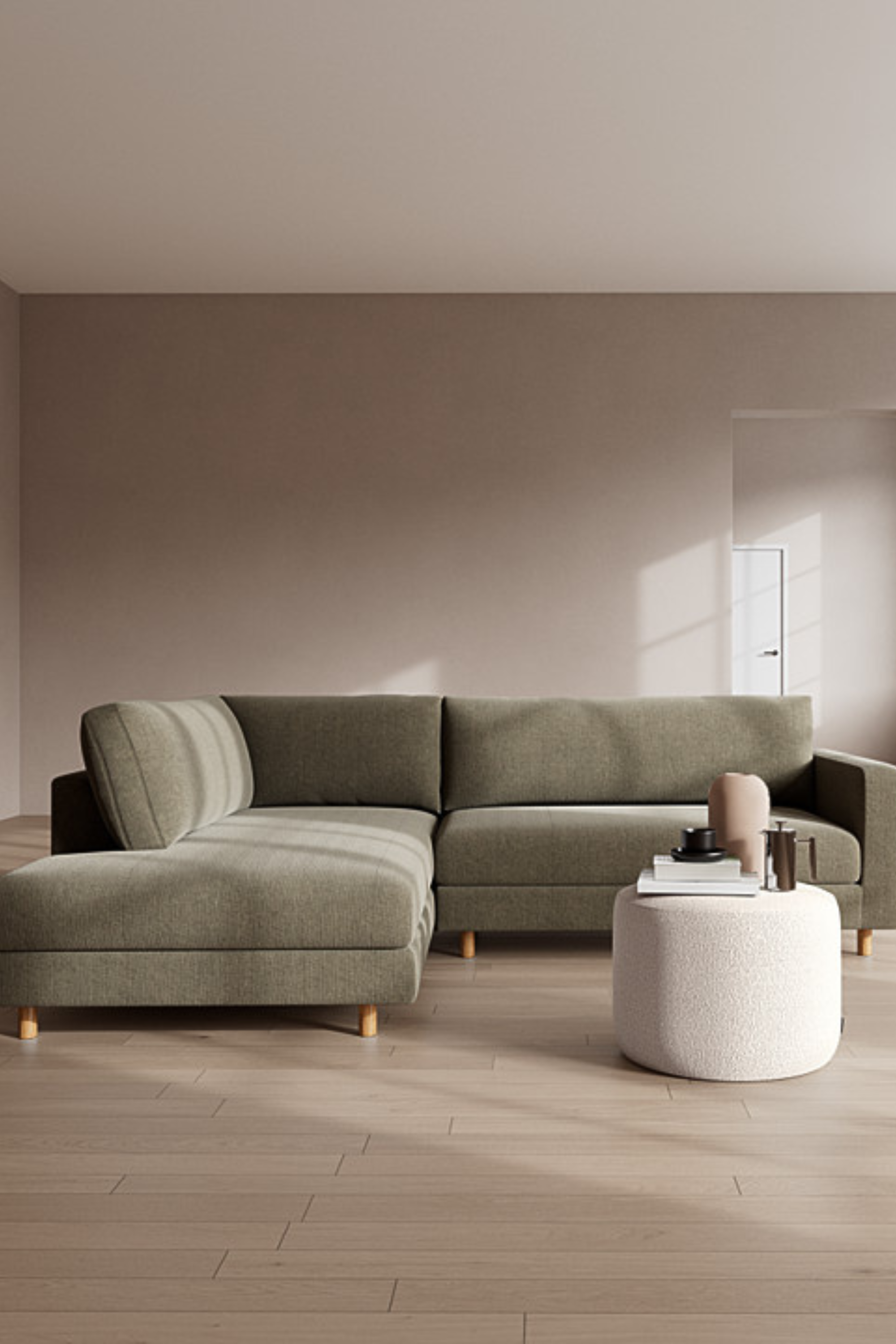 Douglas Corner sofa left Free Sage