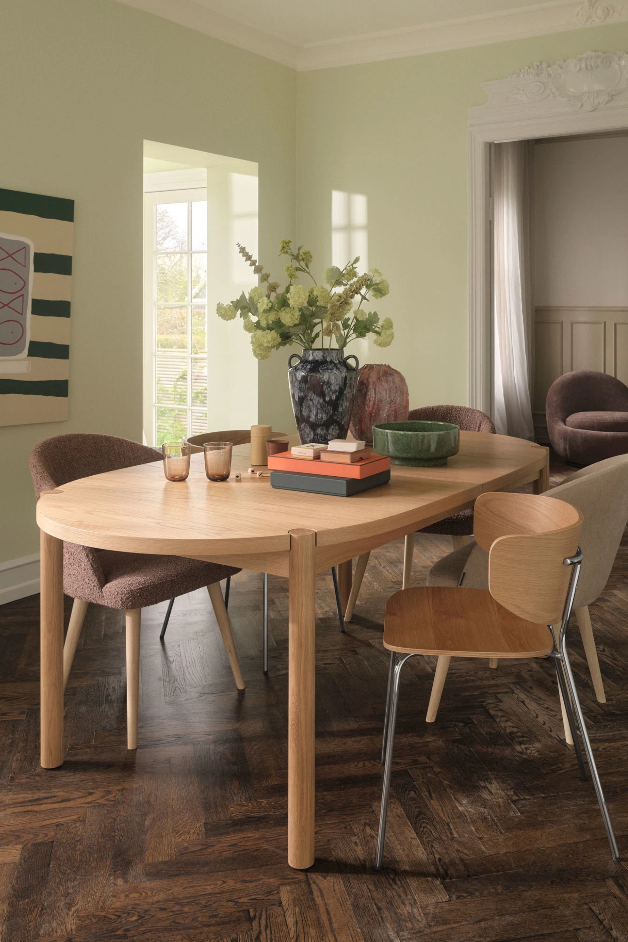 Owen Dining table, L 200-300 cm Oak