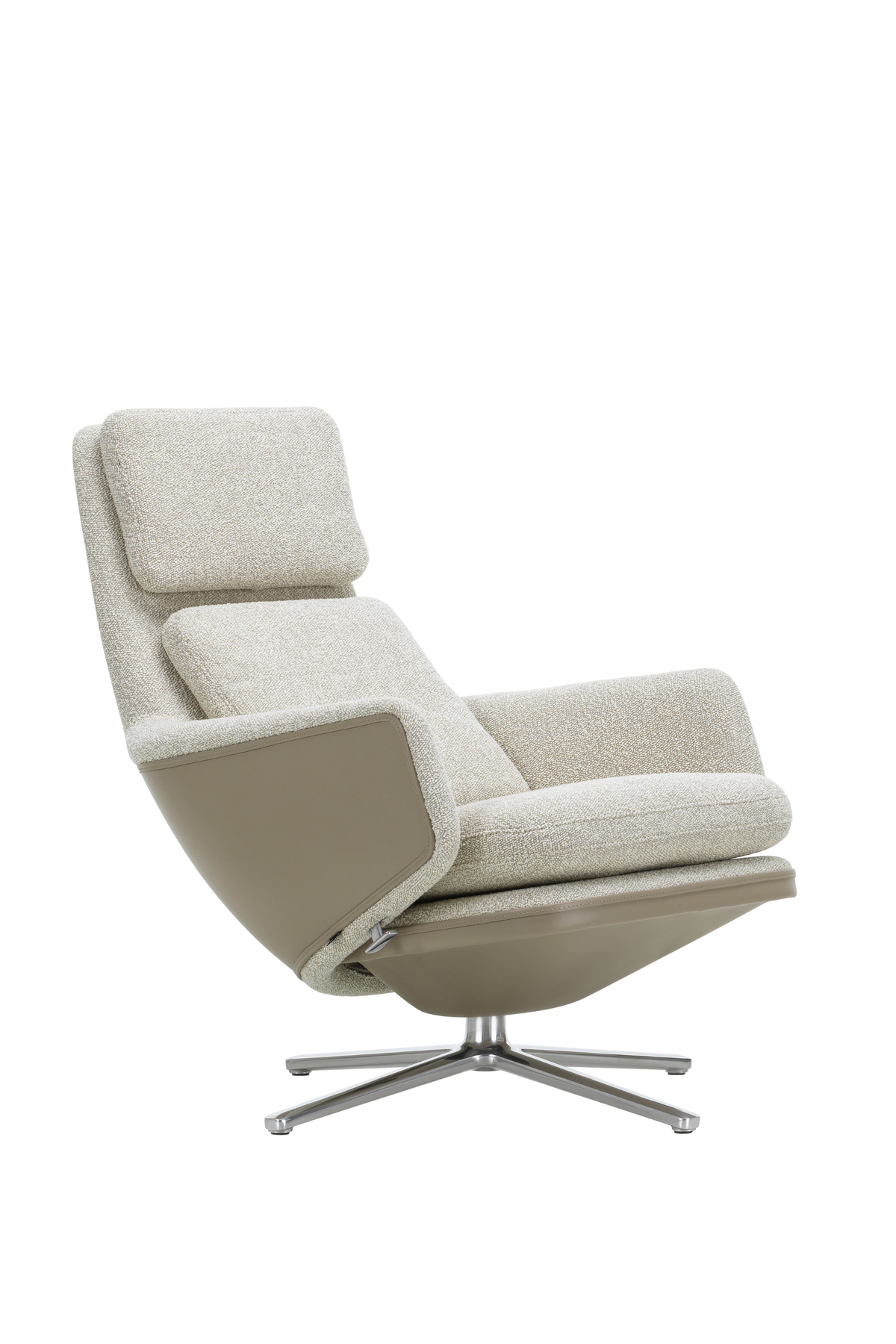 Grand Relax Lounge Chair, Nubia Leather Forte, Cream/sand