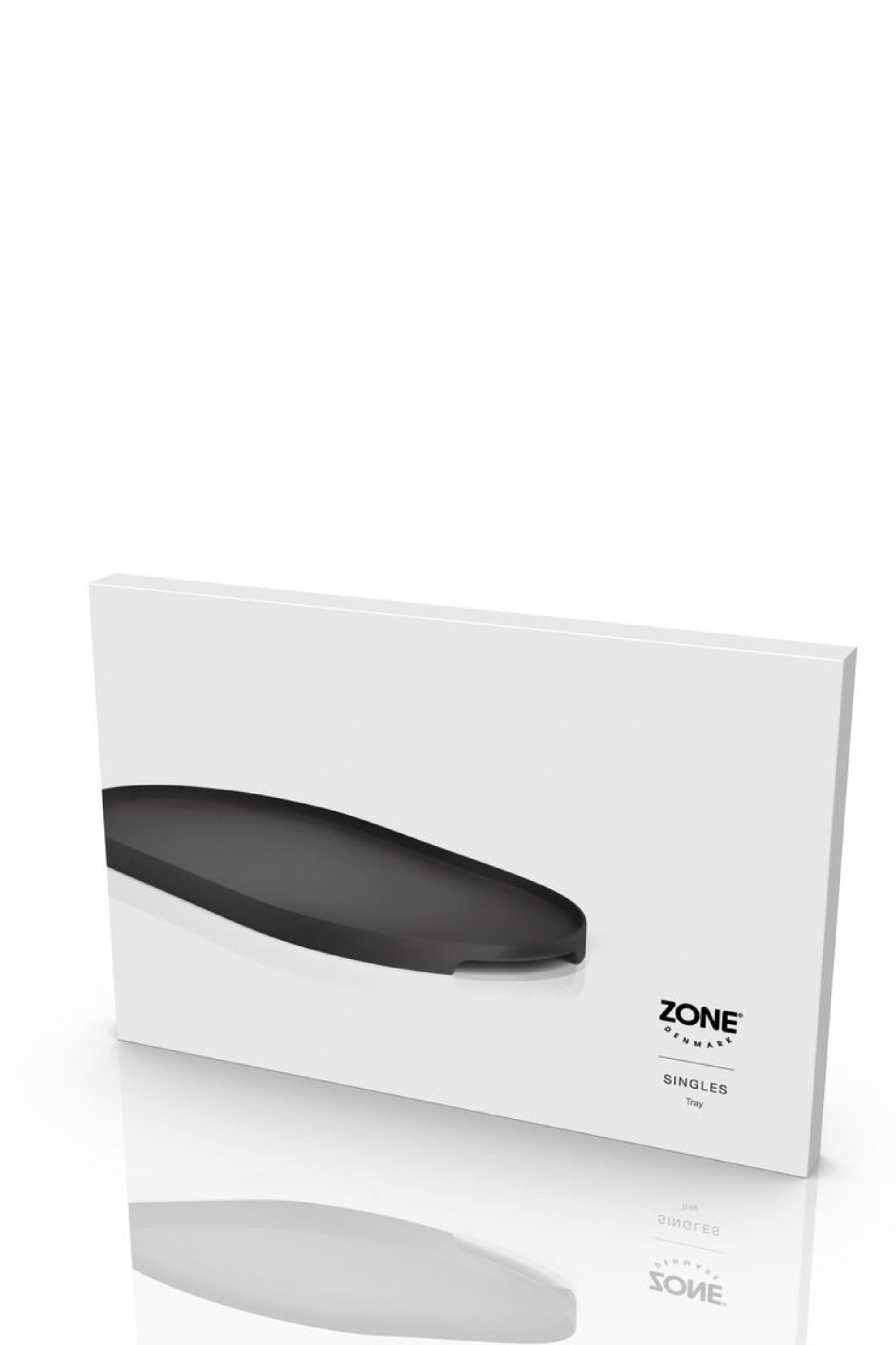 Singles black oval tray