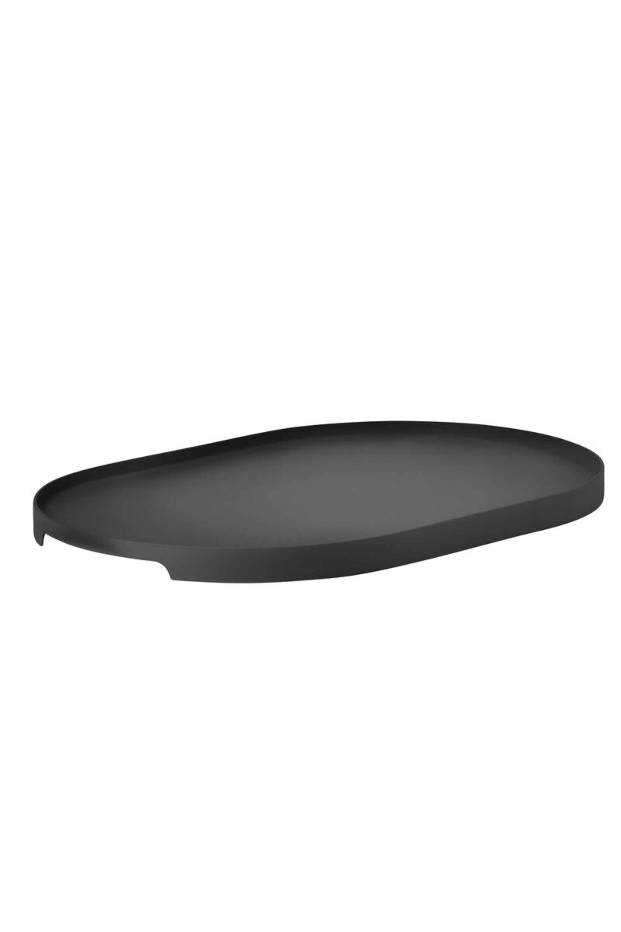 Singles black oval tray