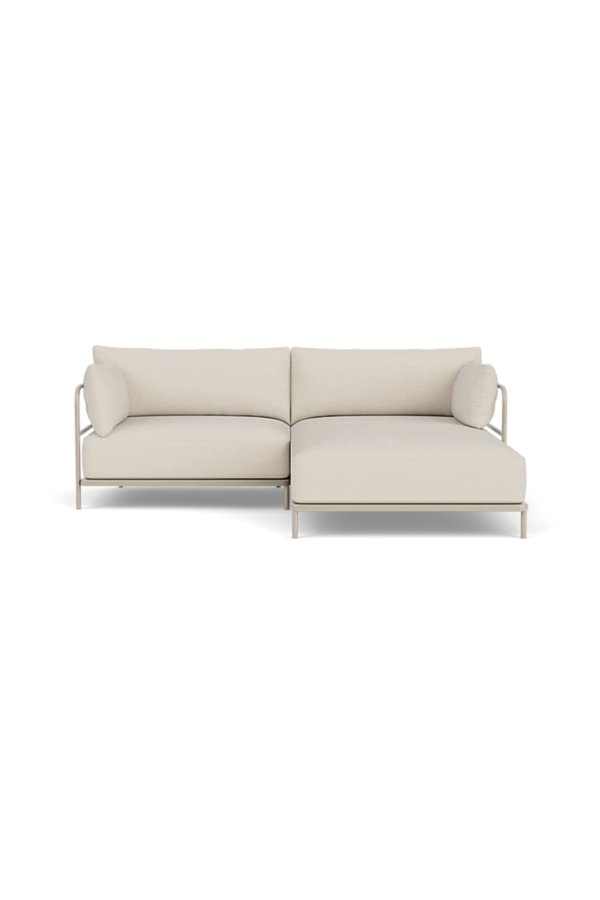 Vincent Outdoor 3-seater chaise right modular sofa Sandshell