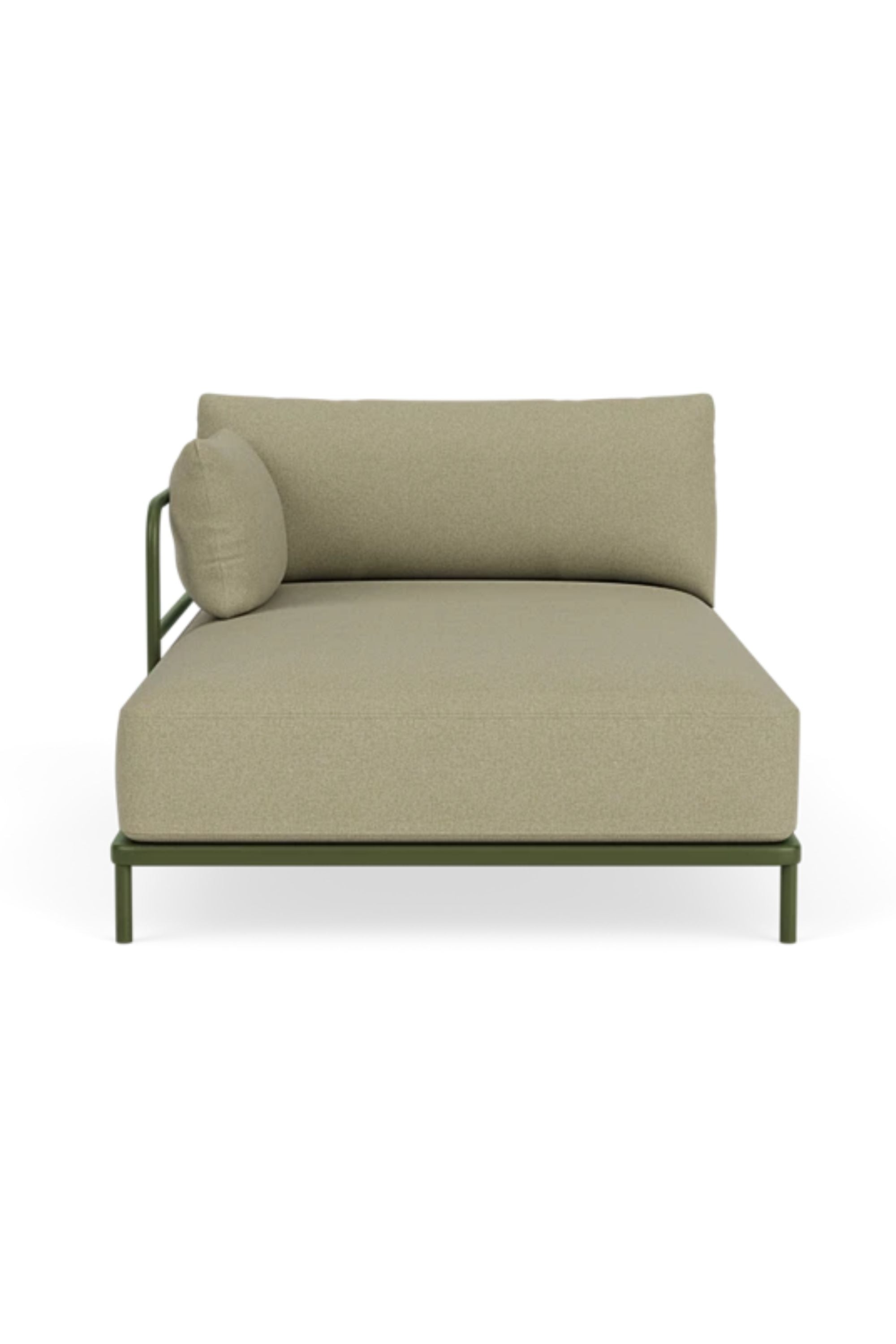 Vincent Outdoor Chaise longue arm left Clary Sage Green